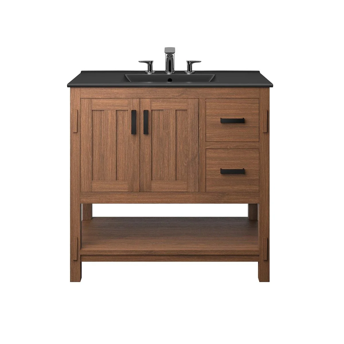 36" Wood Bathroom Vanity – Contemporary Wood Vanity for Bathroom Storage and Sink - Image 7