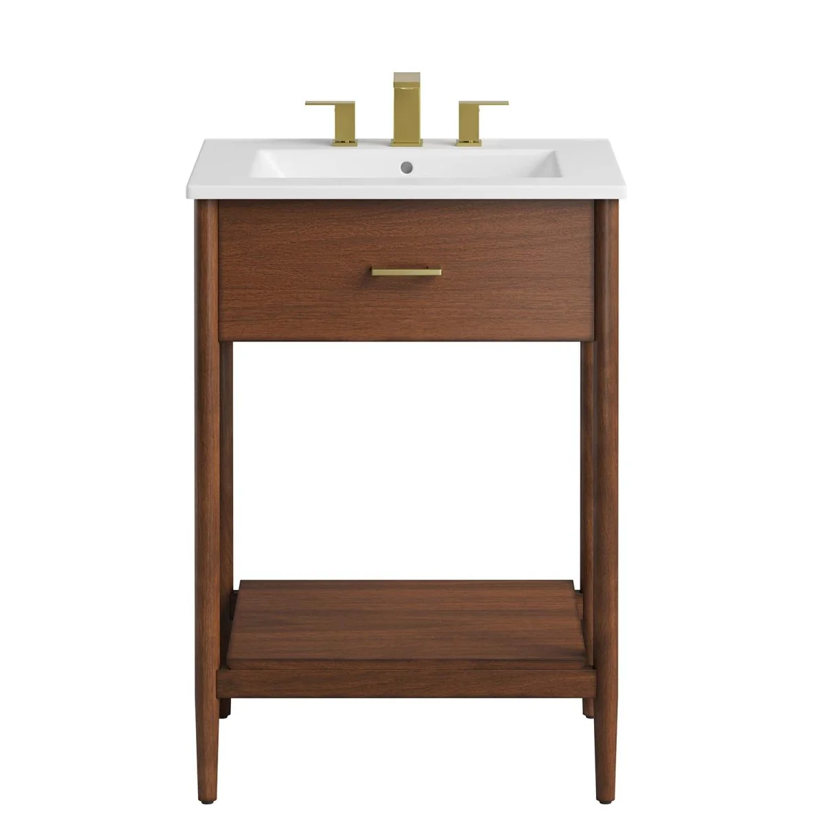Wood Bathroom Vanity with Sink — Elegant Solid Wood Vanity Cabinet for Bathrooms - Image 172