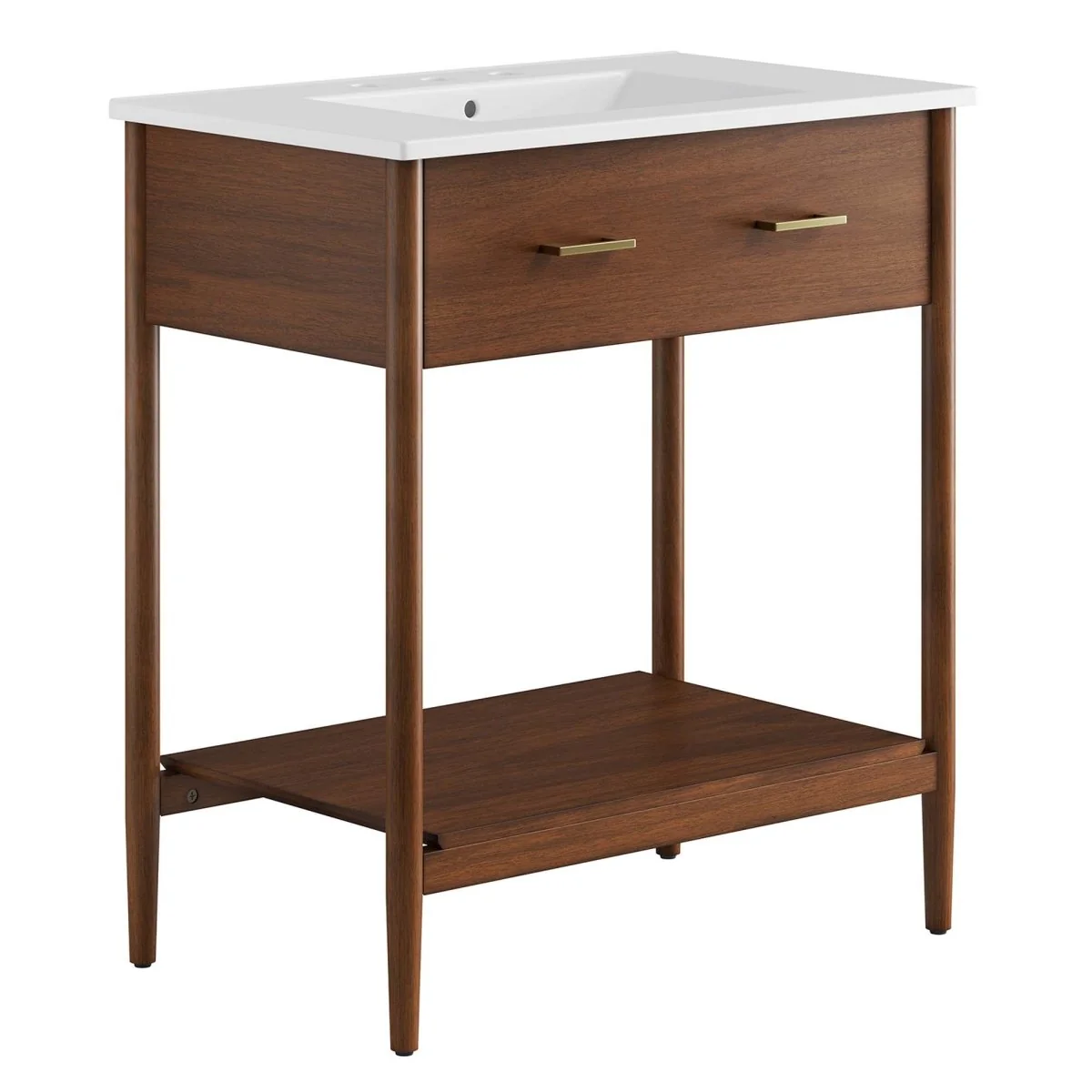 Wood Bathroom Vanity with Sink — Elegant Solid Wood Vanity Cabinet for Bathrooms - Image 193