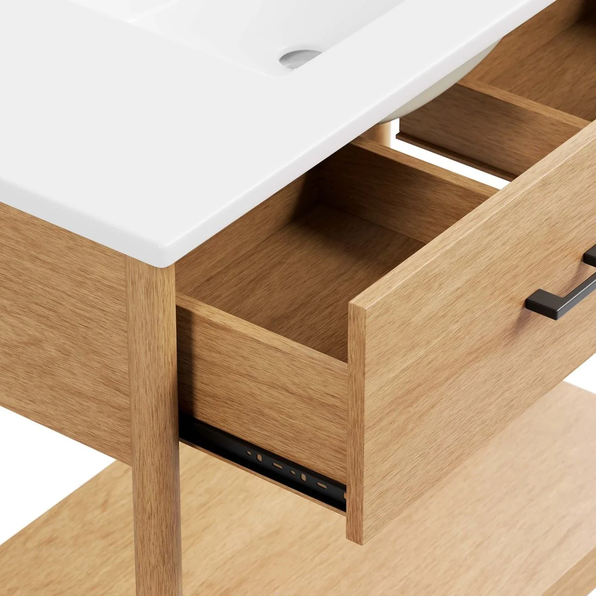 Wood Bathroom Vanity with Sink — Elegant Solid Wood Vanity Cabinet for Bathrooms - Image 29