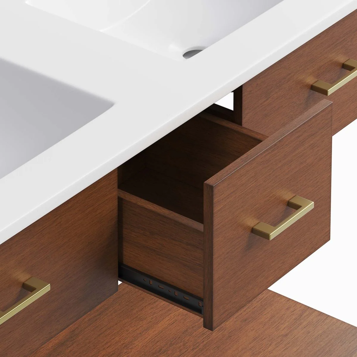 Wood Bathroom Vanity with Sink — Elegant Solid Wood Vanity Cabinet for Bathrooms - Image 79