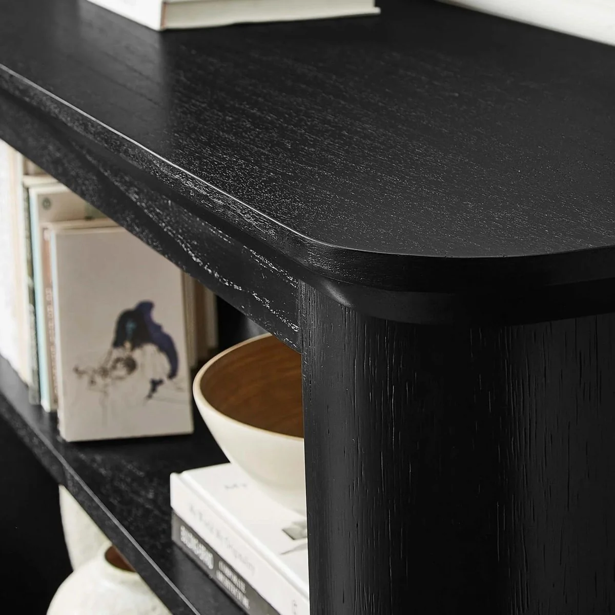Wood Console Table with Open Shelves – 57 Inch - Image 9