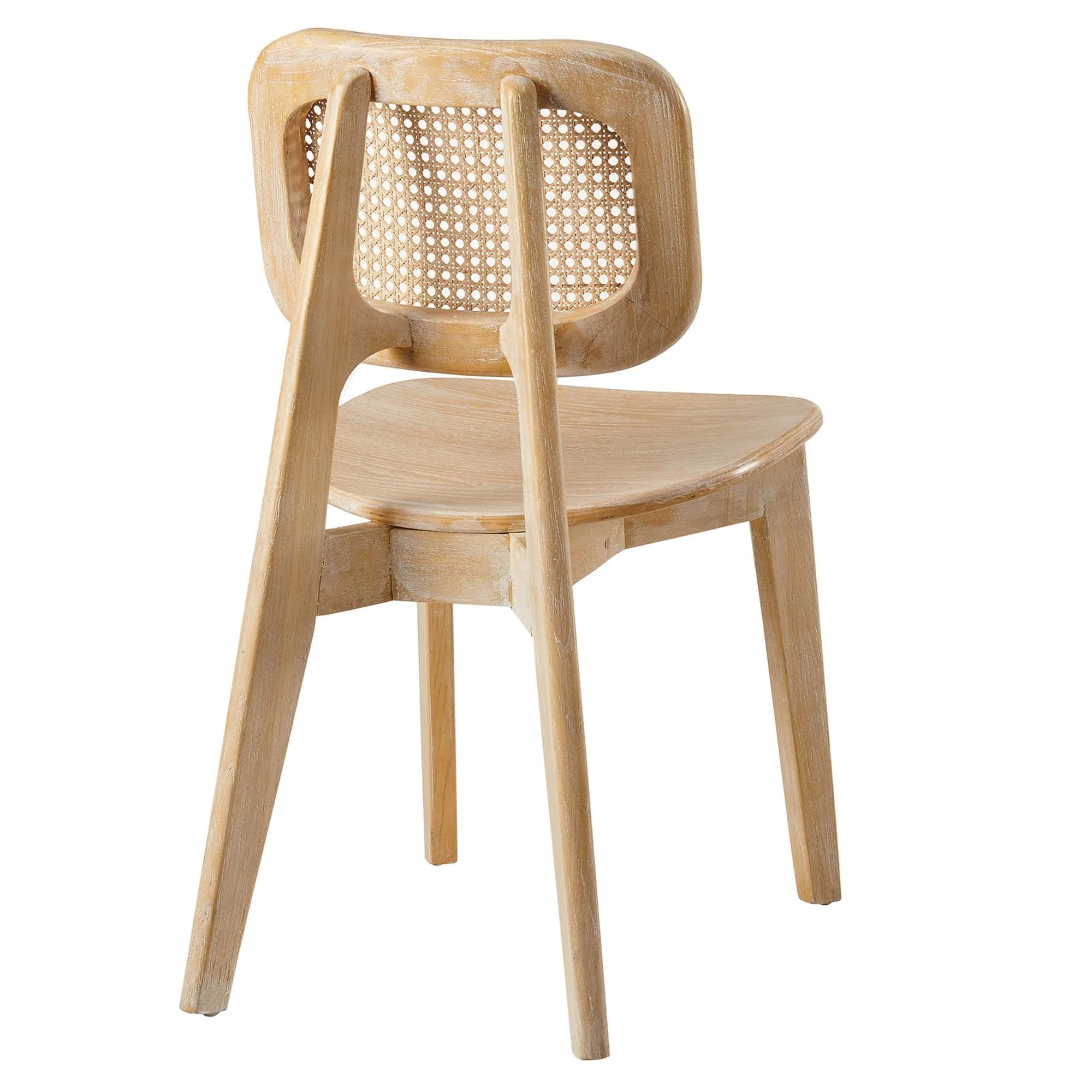 Wood Dining Side Chair with Woven Rattan Cane Back - Image 11