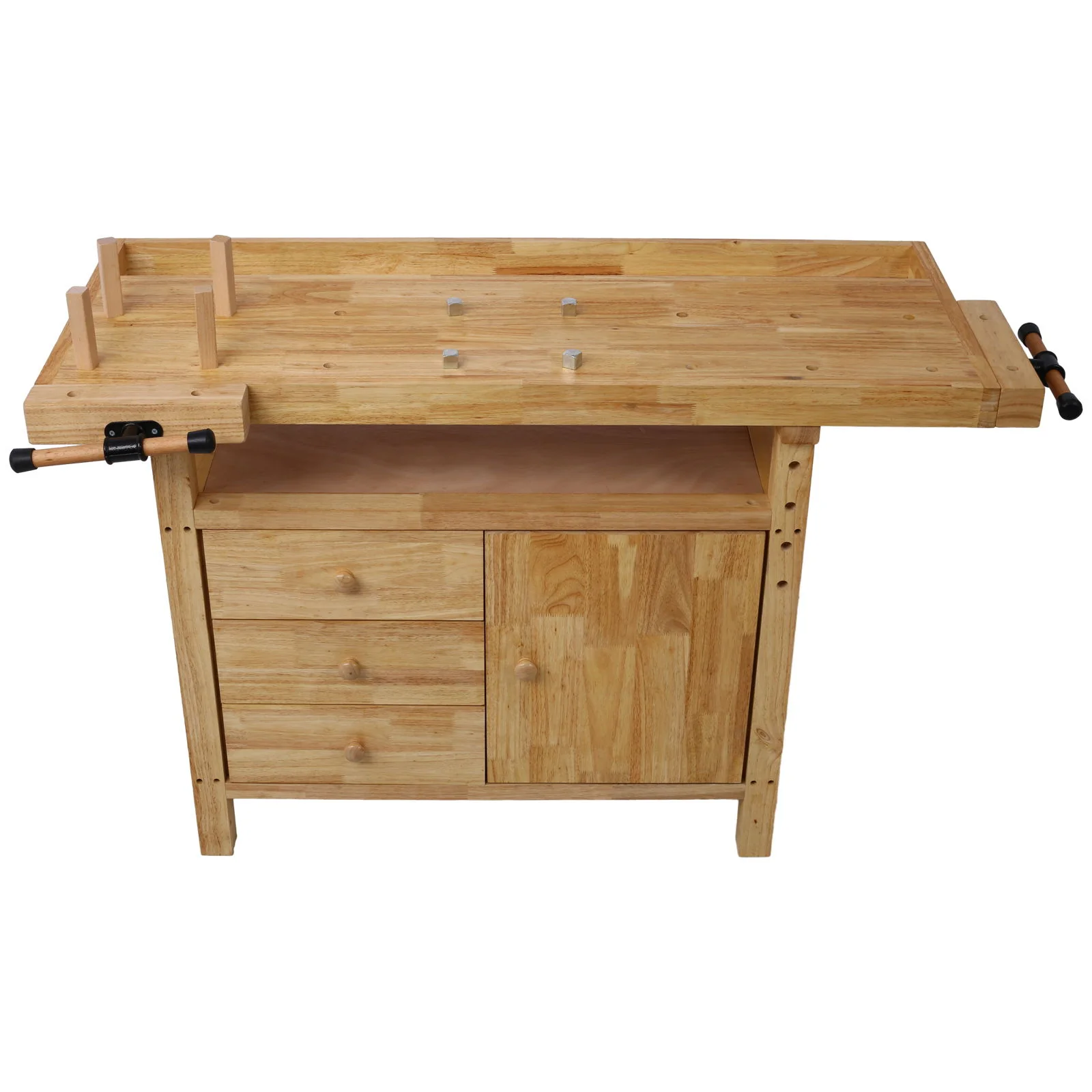 Wood Workbench For Garage Workshop And Home - Natural - Image 8