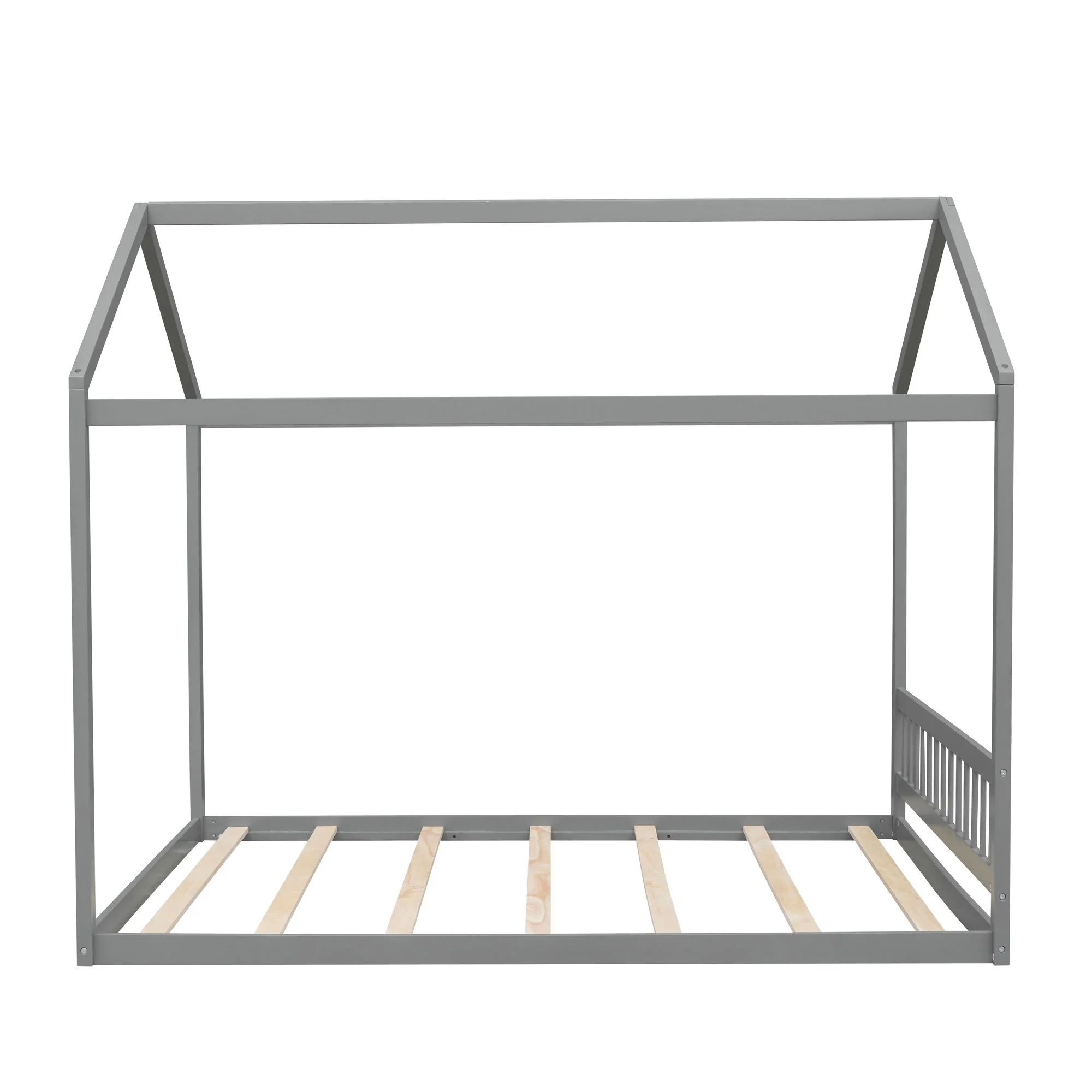 Wooden House Bed With Headboard - Image 5