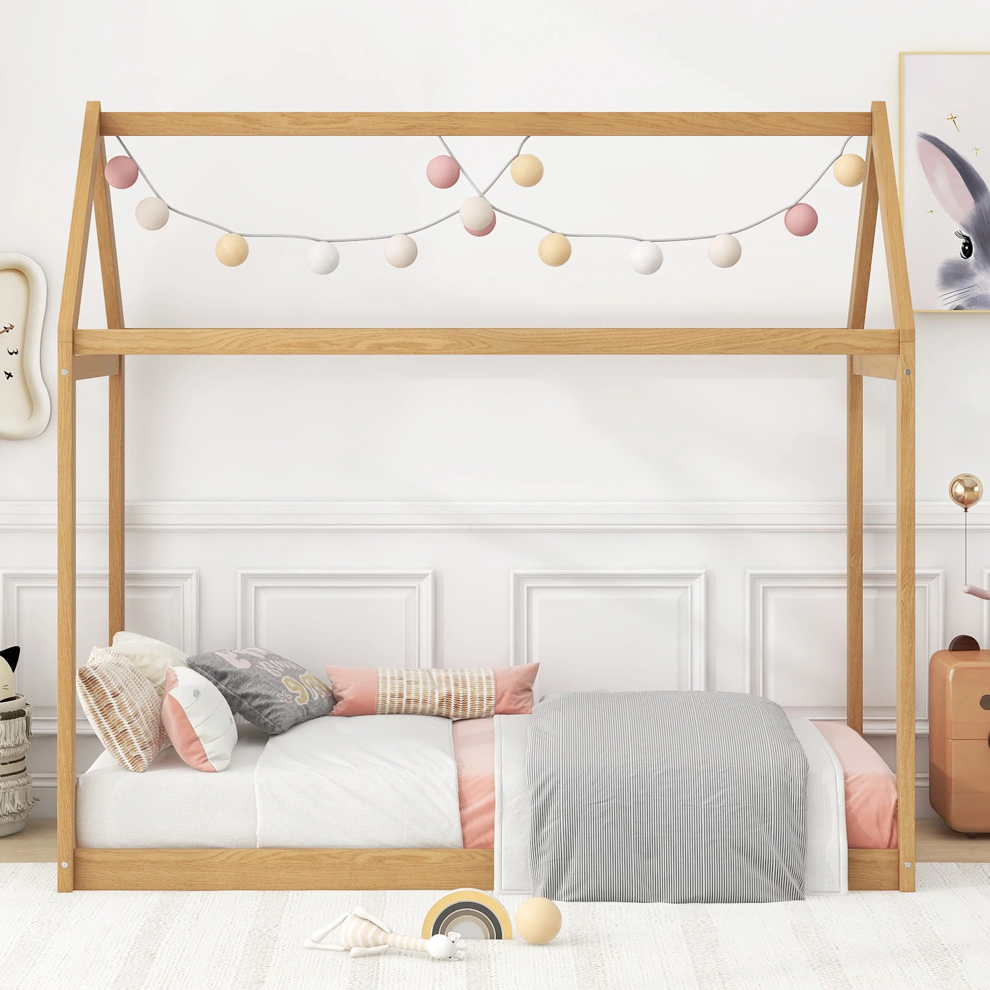 Wooden House Shaped Bed - Image 7