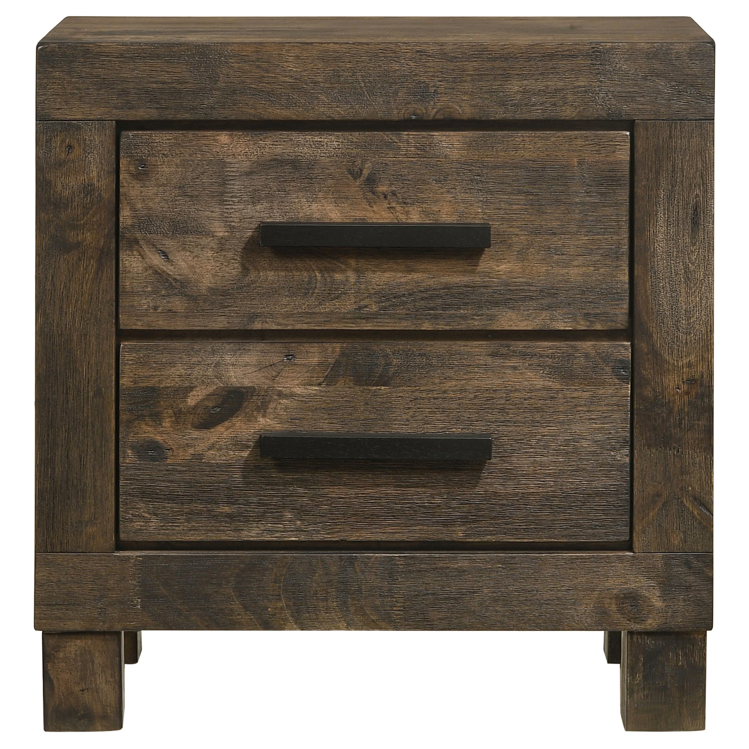 Woodmont 2-Drawer Nightstand in Rustic Golden Brown - Image 5