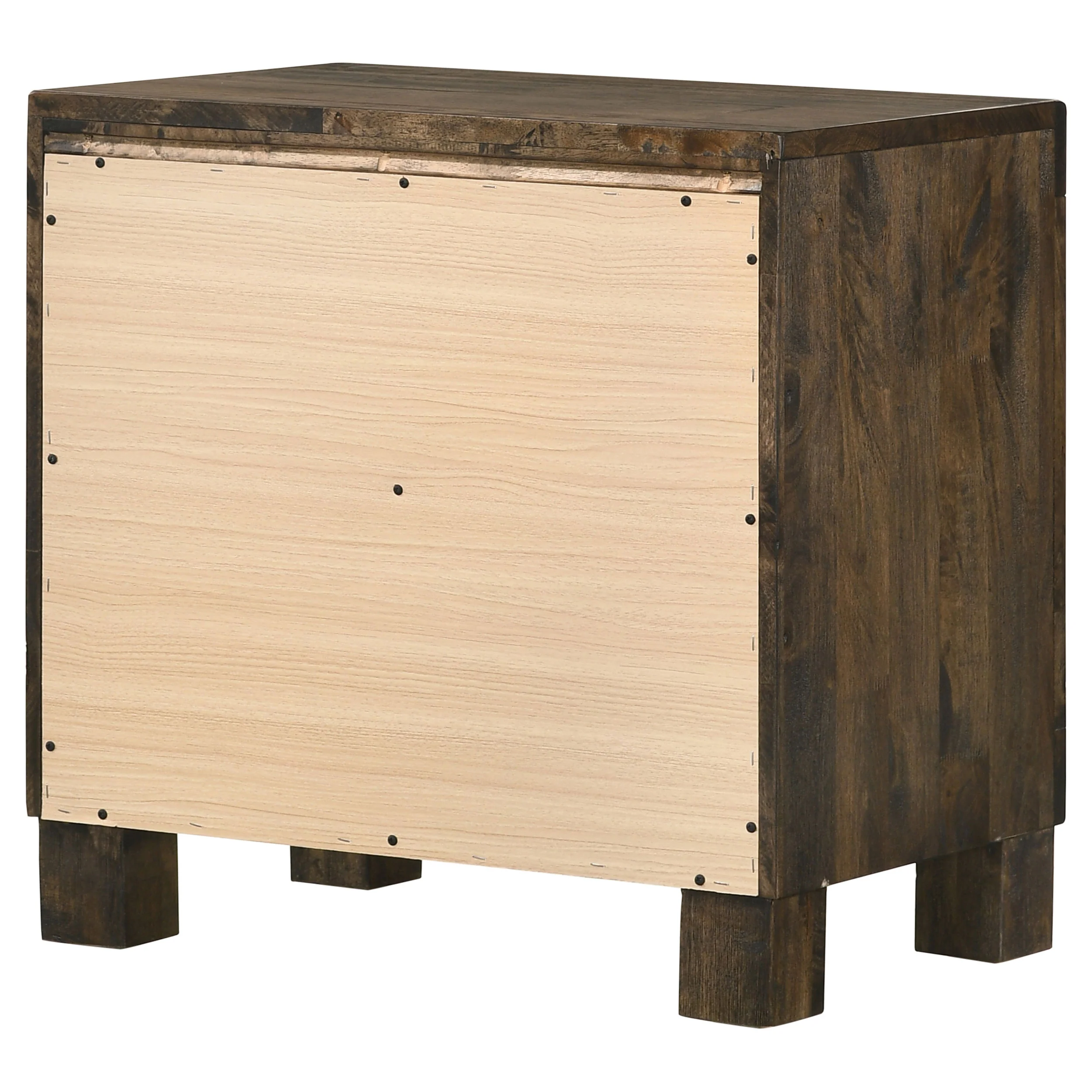 Woodmont 2-Drawer Nightstand in Rustic Golden Brown - Image 7