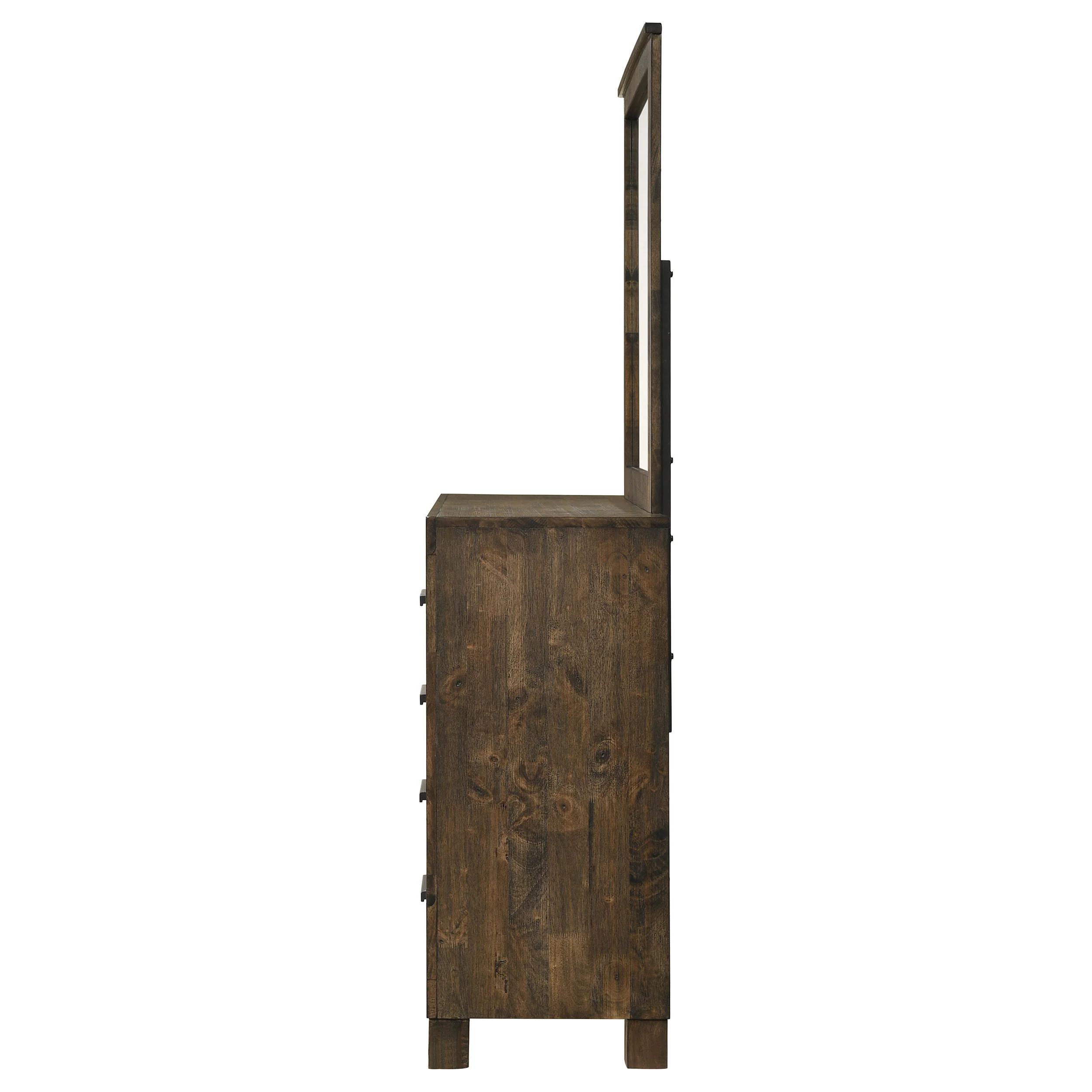 Woodmont 8-Drawer Dresser with Mirror, Rustic Golden Brown - Image 4