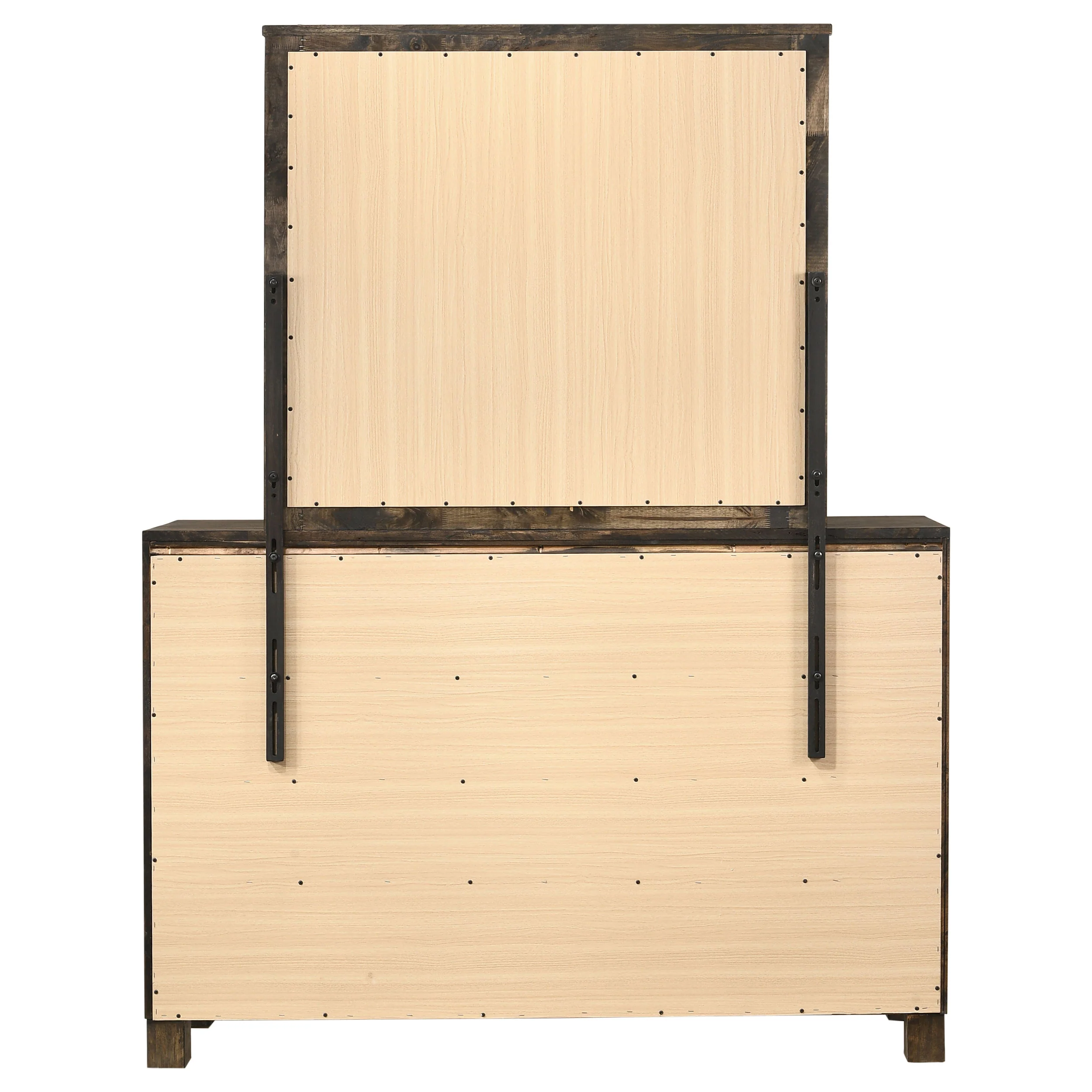 Woodmont 8-Drawer Dresser with Mirror, Rustic Golden Brown - Image 9
