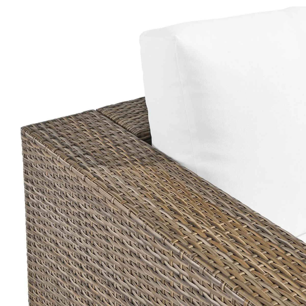 Woven Outdoor Patio Armchair with Armrests and Weather-Resistant Construction - Image 8
