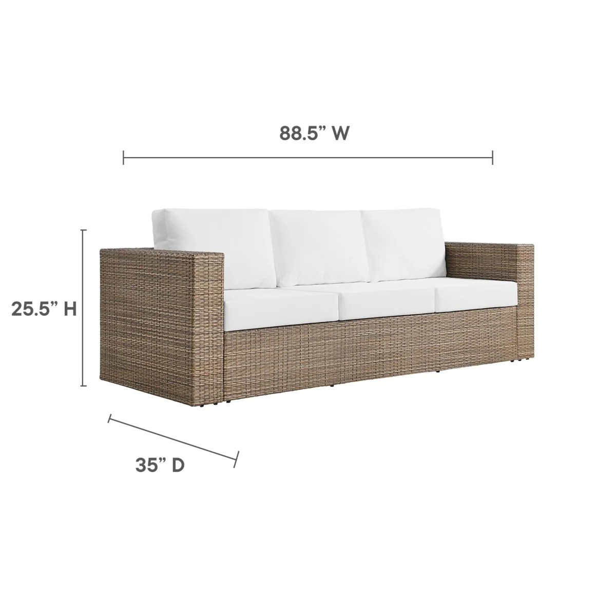 Woven Rattan Outdoor Sofa – Durable Weather-Resistant Patio Seating Collection - Image 3