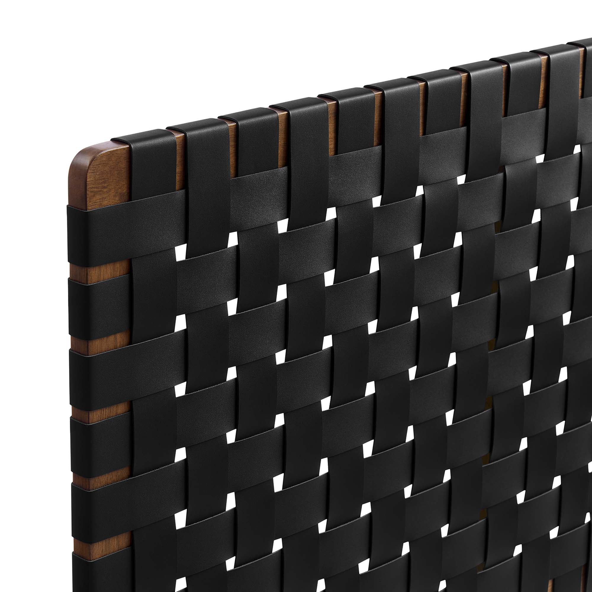 Woven Vegan Leather Upholstered Headboard - Image 51