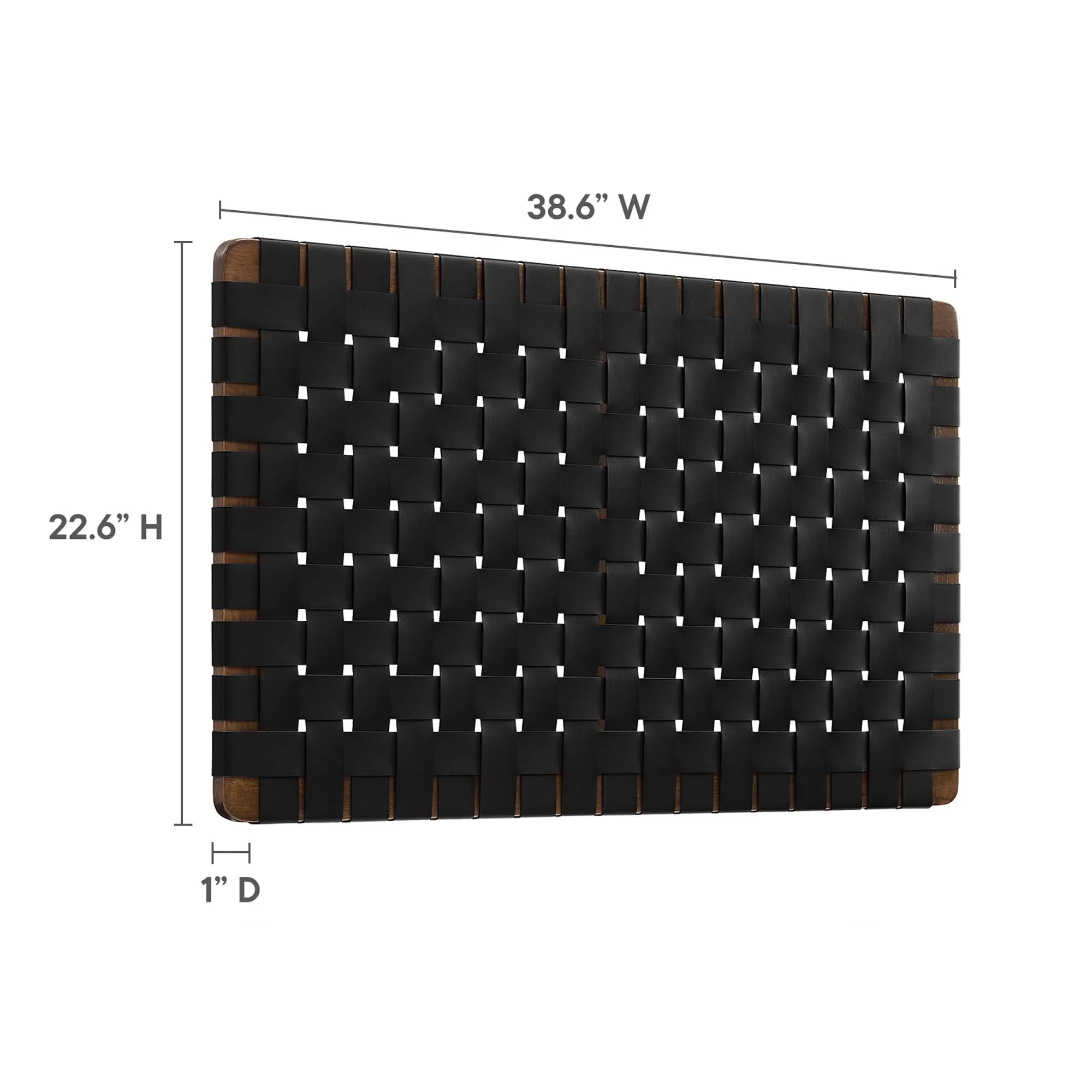 Woven Vegan Leather Wall-Mount Headboard - Image 17