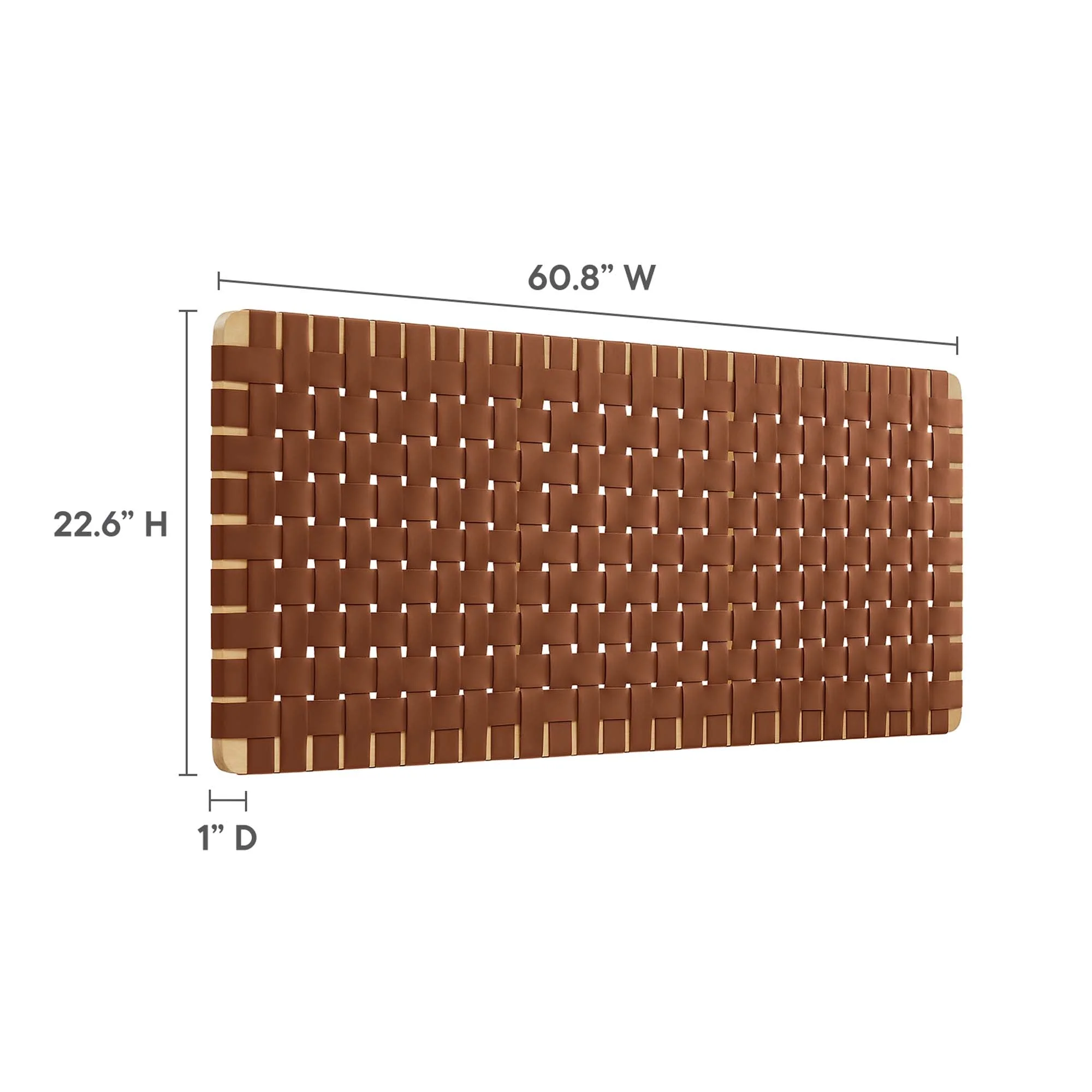 Woven Vegan Leather Wall-Mount Headboard - Image 62
