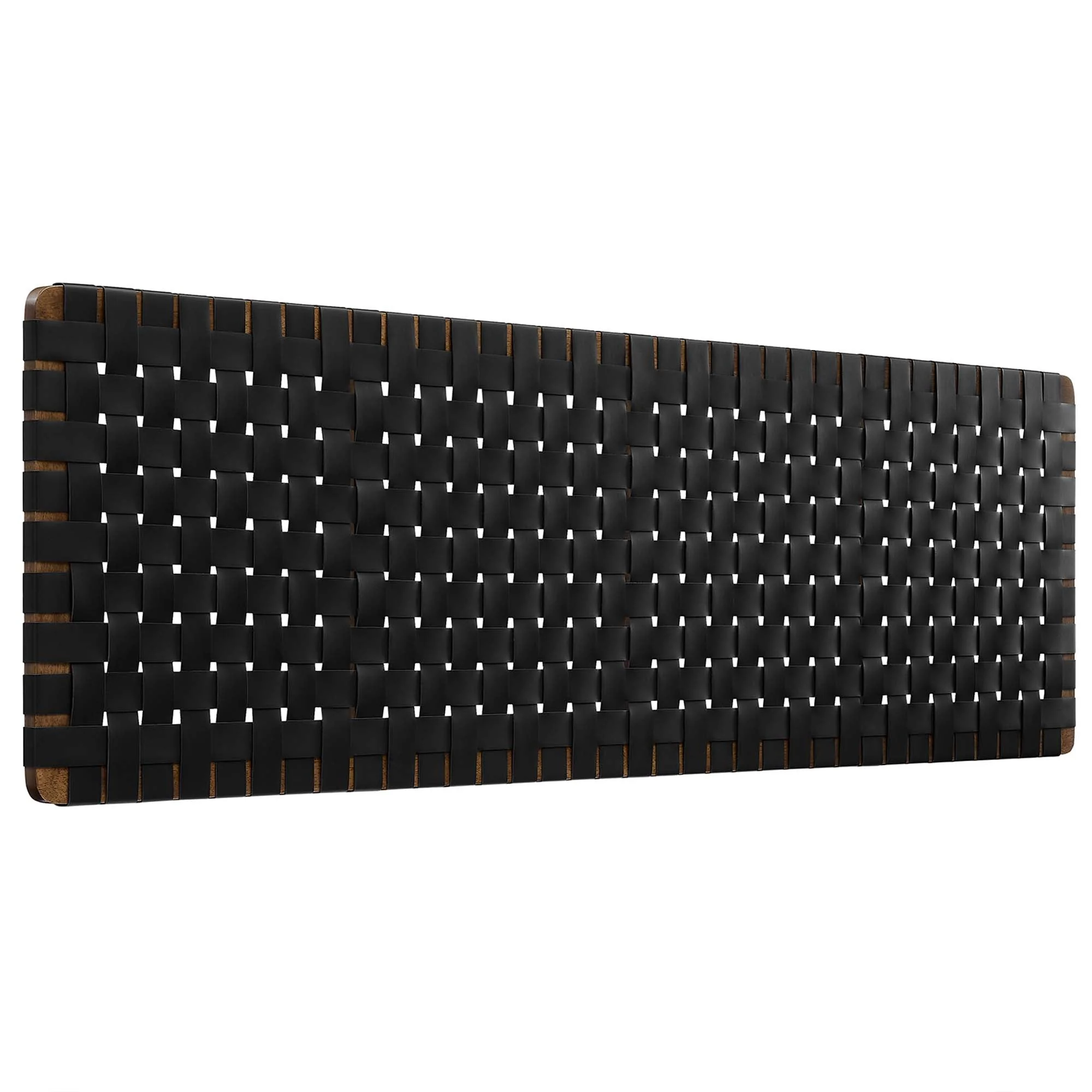 Woven Vegan Leather Wall-Mount Headboard - Image 93
