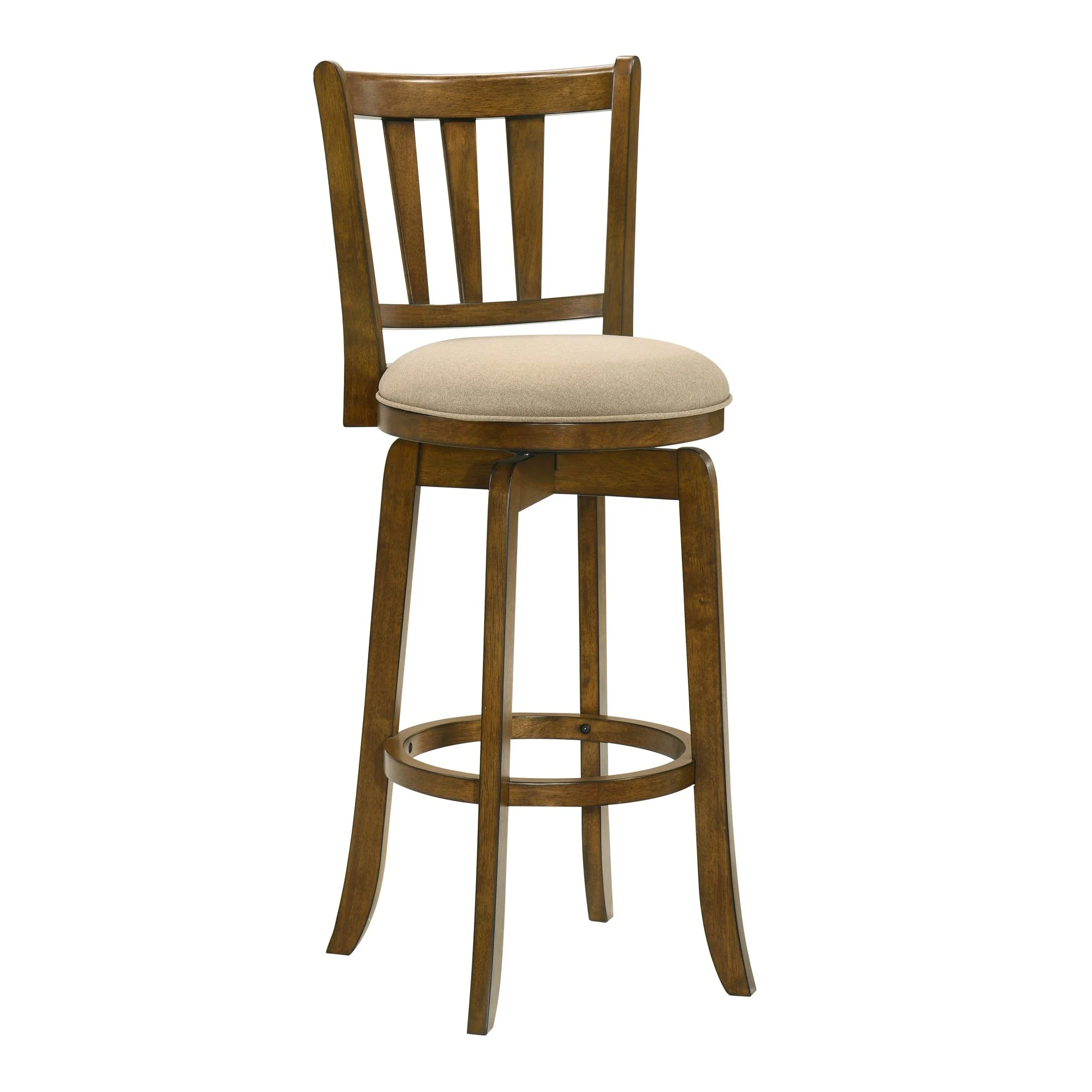 Wren - Modern Farmhouse Swivel Wood Bar Height Kitchen Bar Stool