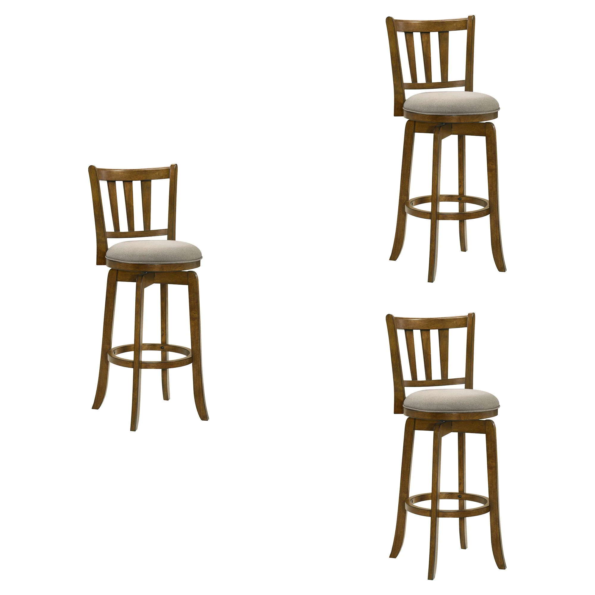 Wren - Modern Farmhouse Swivel Wood Bar Height Kitchen Bar Stool - Image 5