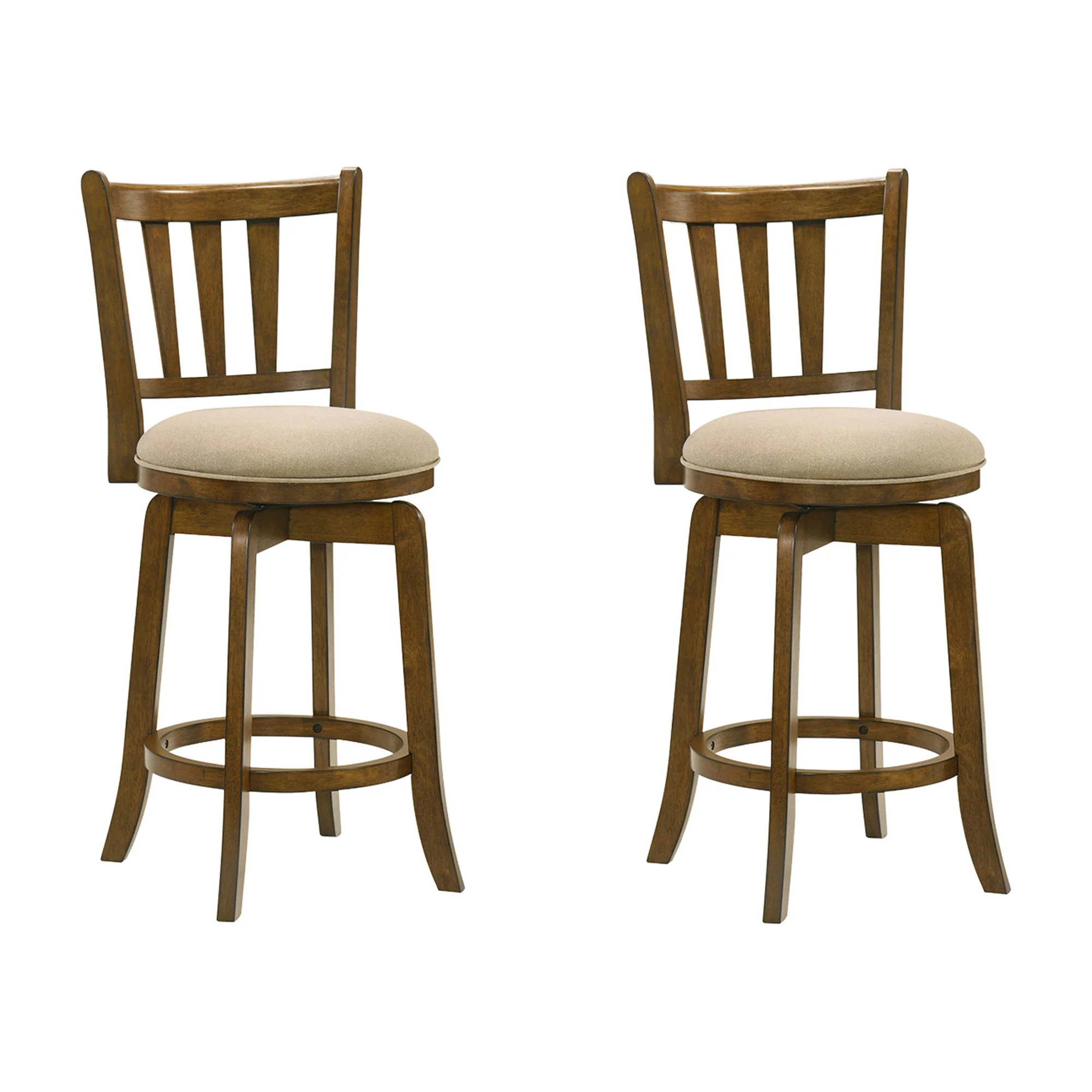Wren - Modern Farmhouse Swivel Wood Counter Height Kitchen Bar Stool - Image 3