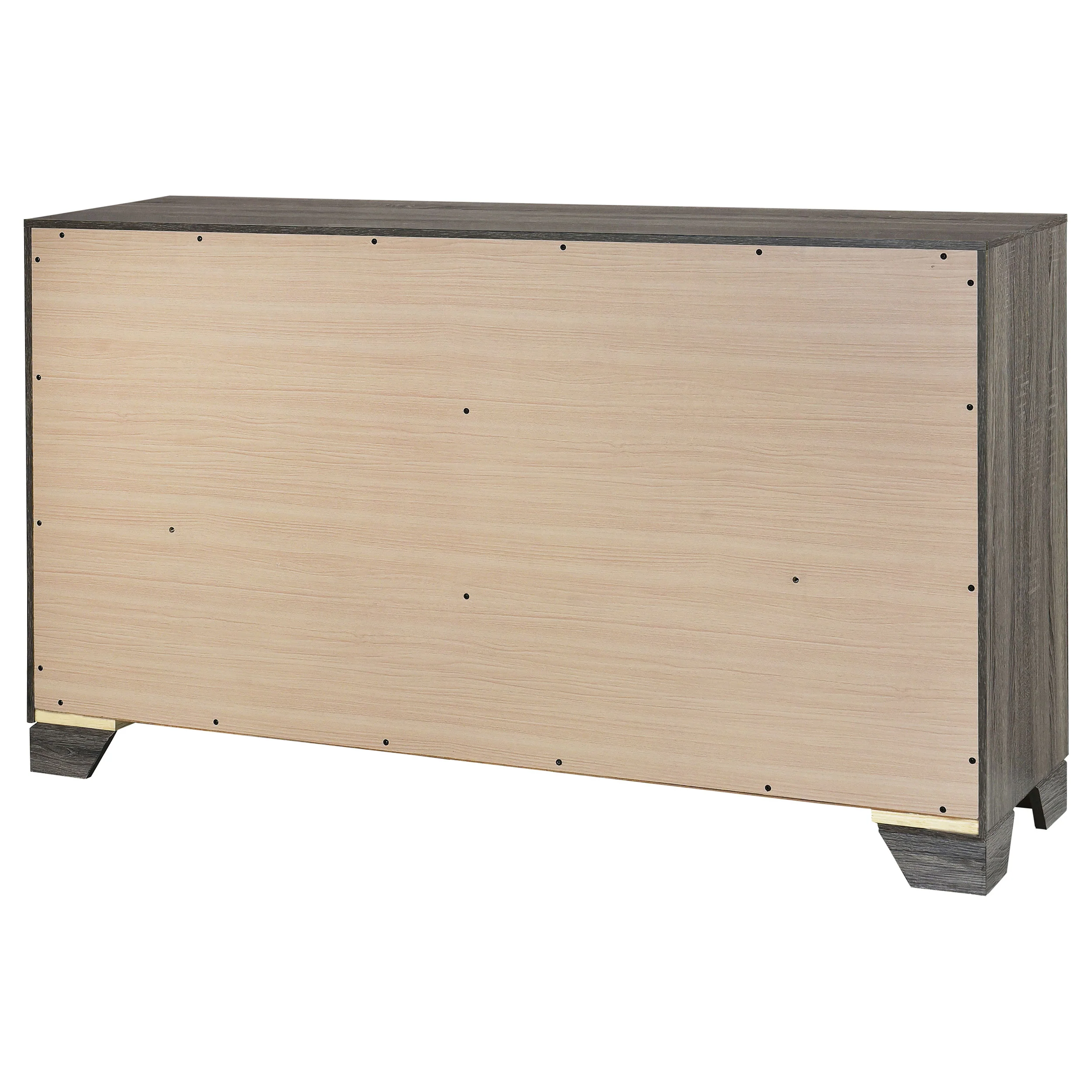 Wright 6-Drawer Dresser Cabinet in Brown Oak - Image 6