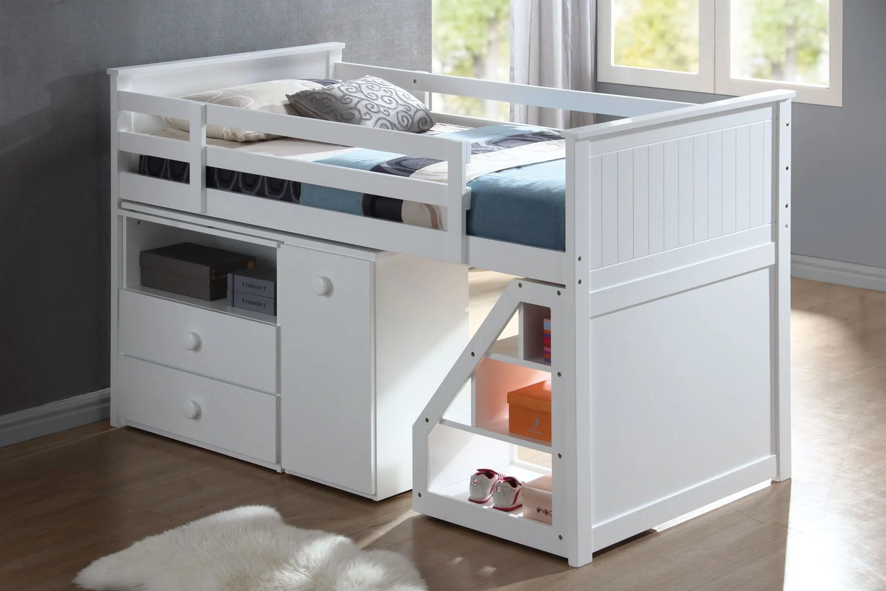 Wyatt - Twin Loft Bed Set - White - Image 3