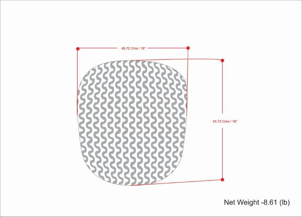Wynne - Round Knitted Outdoor / Indoor Pouf - Orange - Image 6