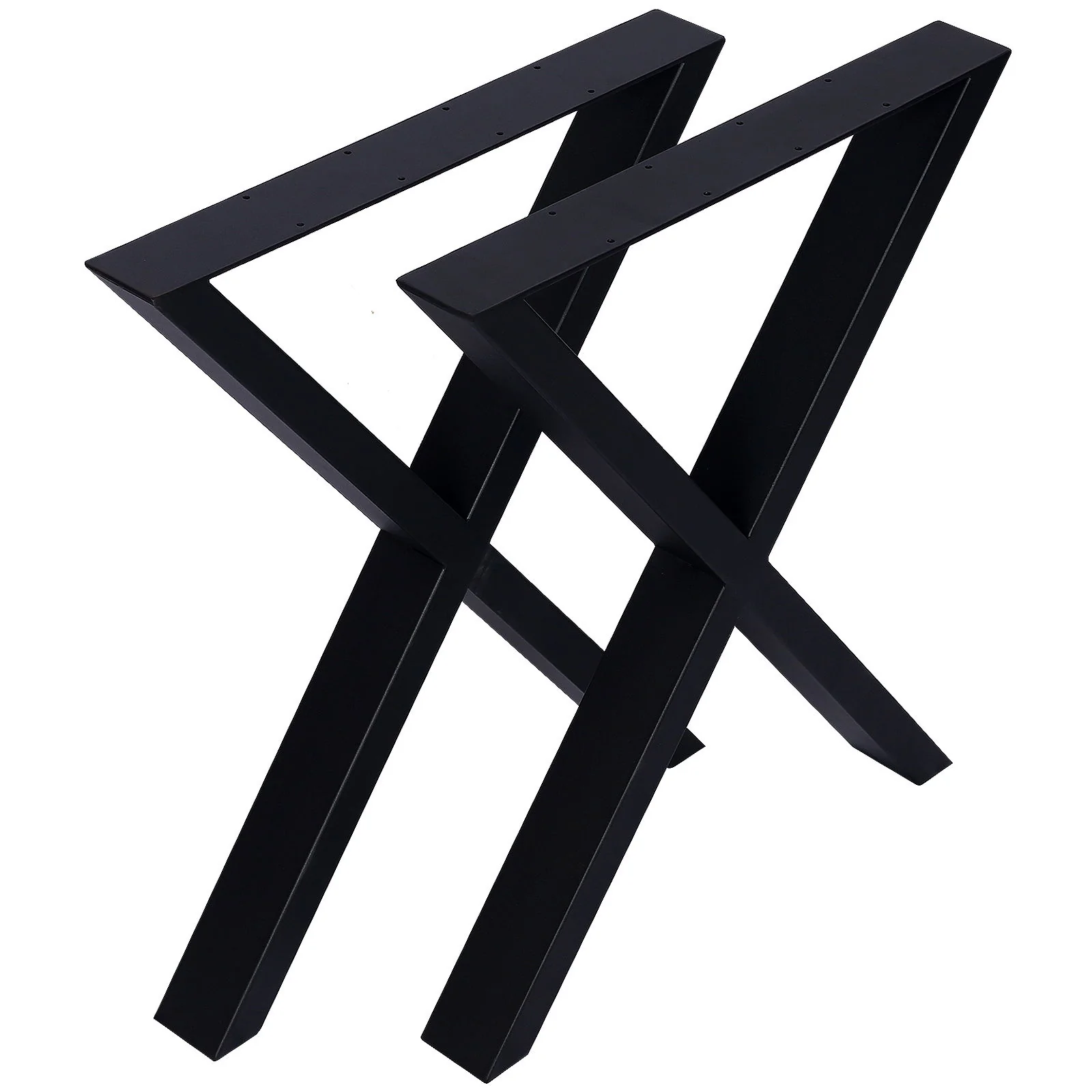 X Table Legs 28X 24", Wide Metal Table Legs, Heavy Duty Steel Desk Legs Table Leg Dining Table Legs Coffee Desk Leg (Set of 2) - Black - Image 6