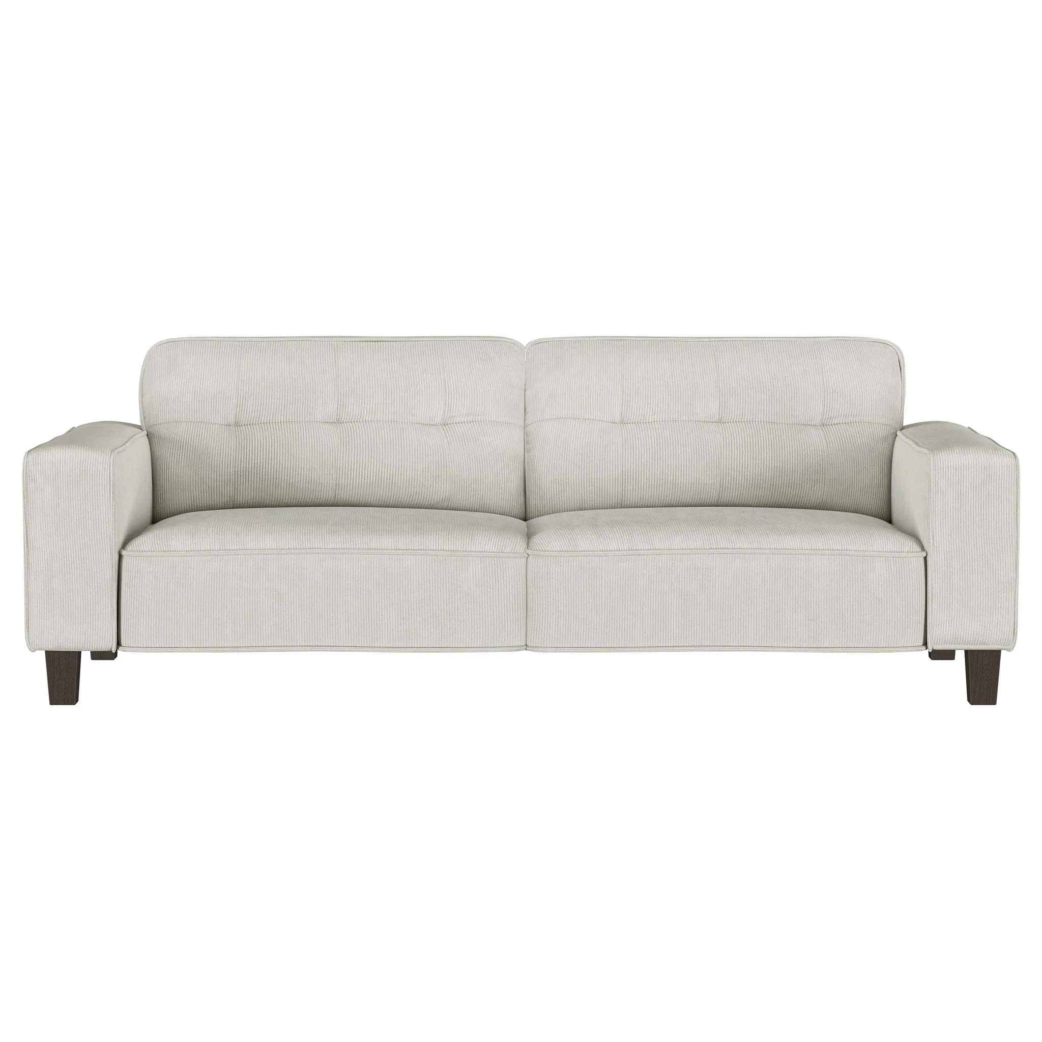 Xana - 2 Piece Upholstered Track Arm Sofa Set - Greige - Image 2