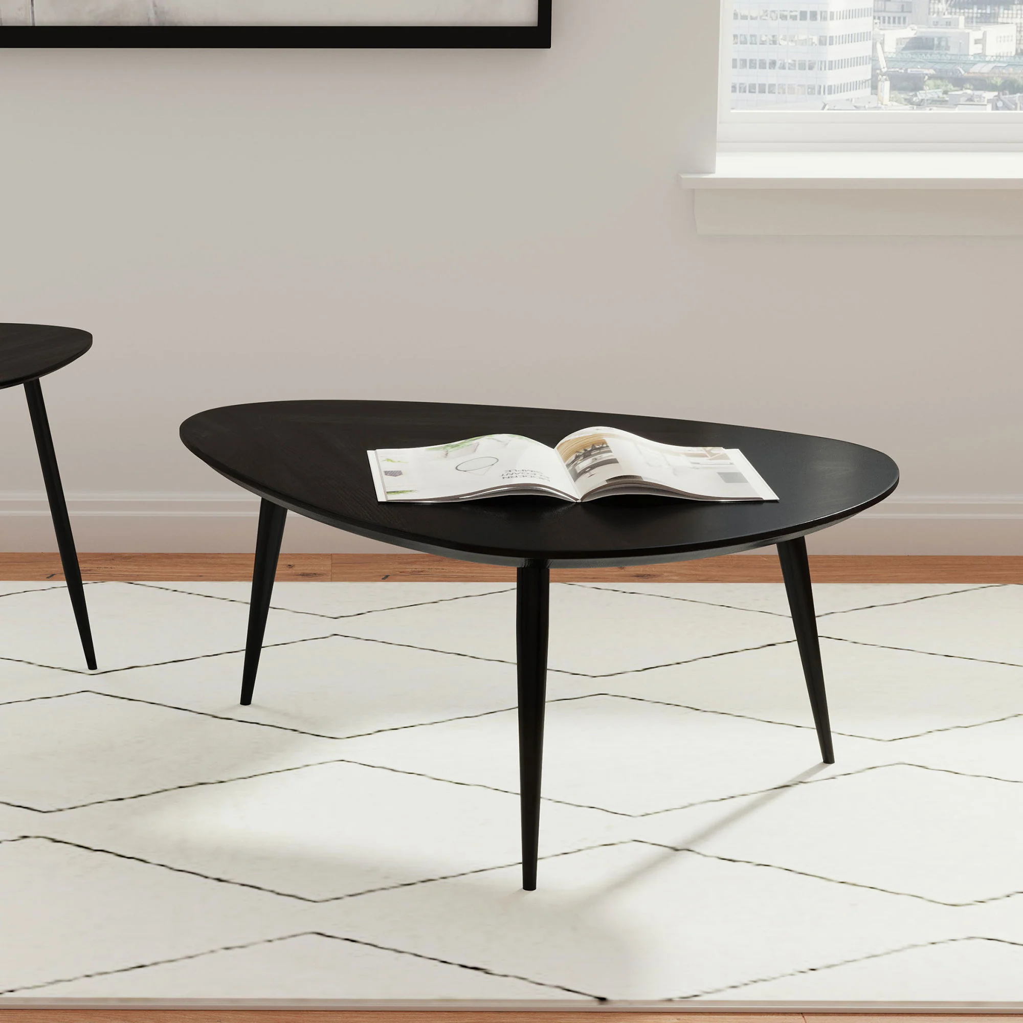 Xander - Triangular Table With Rounded Edges - Image 9