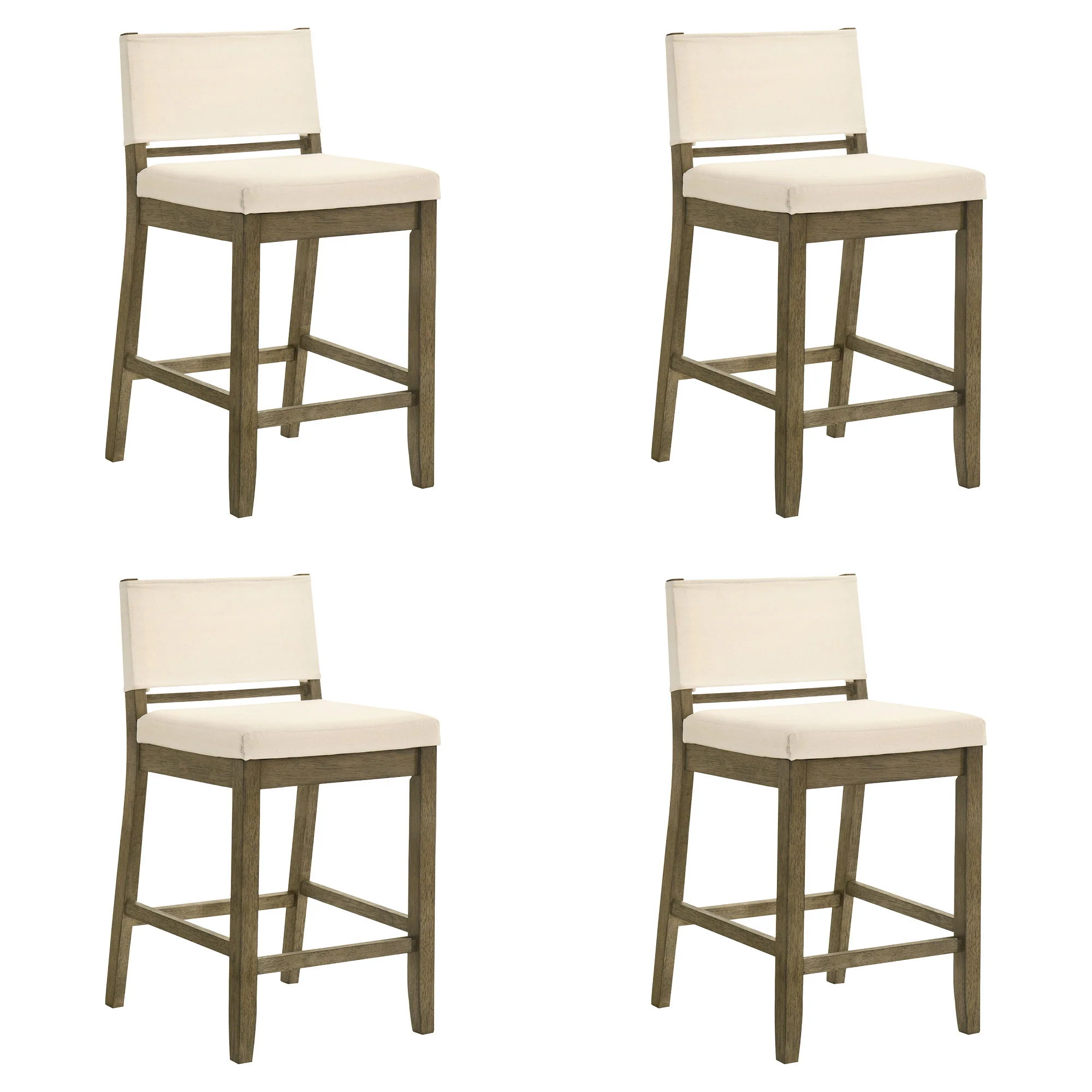 Yaneli - Contemporary Natural Wood Counter Height Kitchen Bar Stool - Image 7