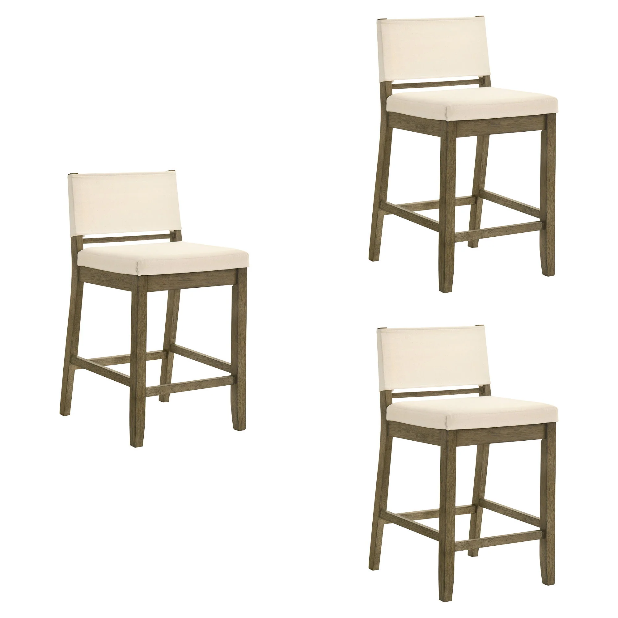 Yaneli - Contemporary Natural Wood Counter Height Kitchen Bar Stool - Image 8