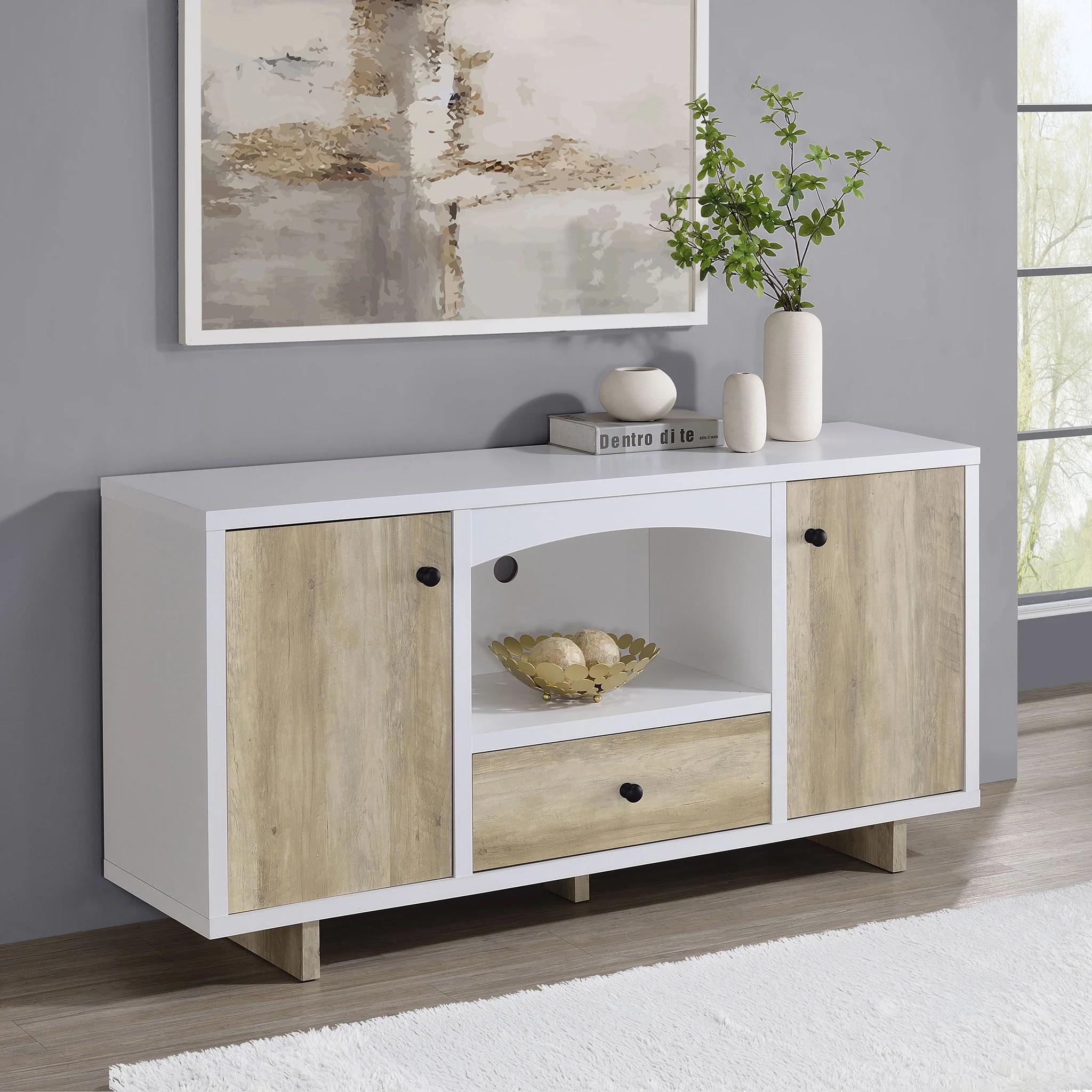 Yesler - 2 Door Storage Cabinet - White - Image 3