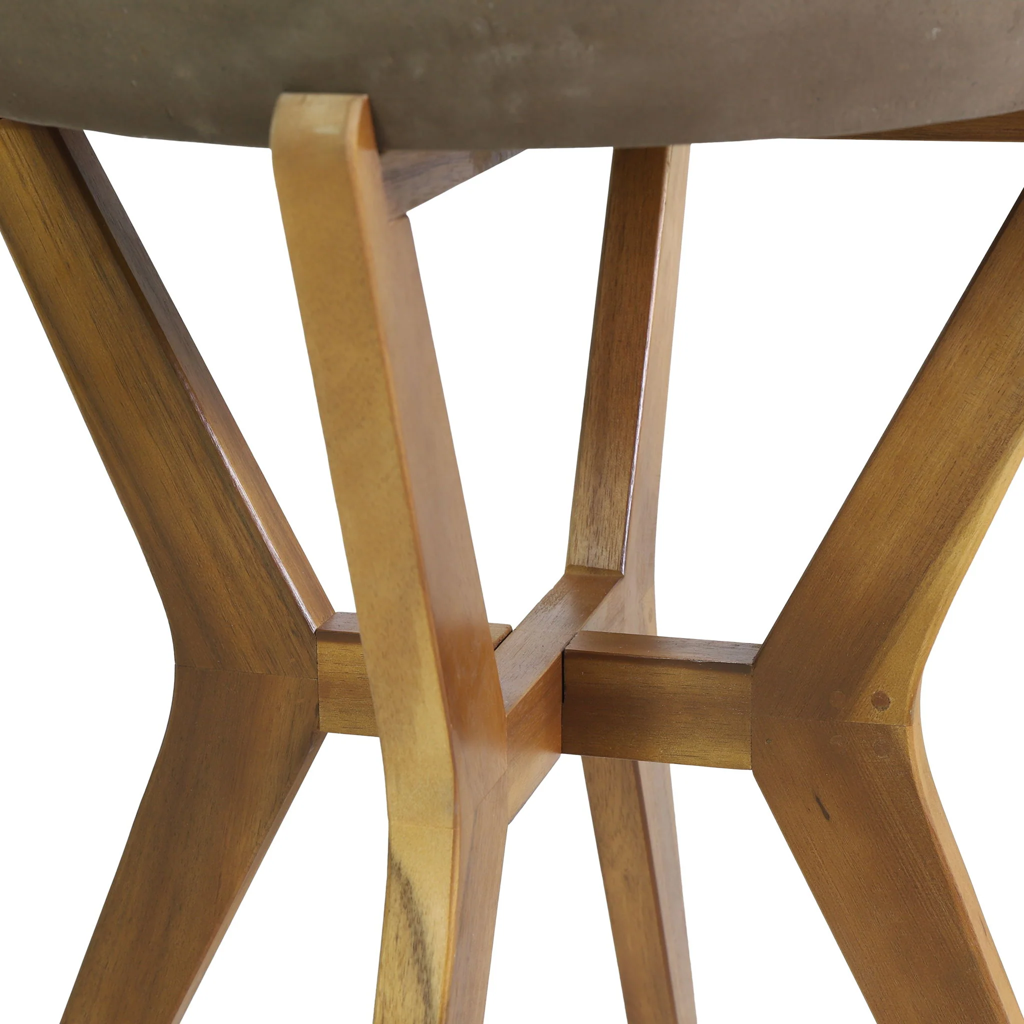 Yukon - Contemporary Side Table With Lightweight Concrete Top And Acacia Wood Frame - Gray - Image 2