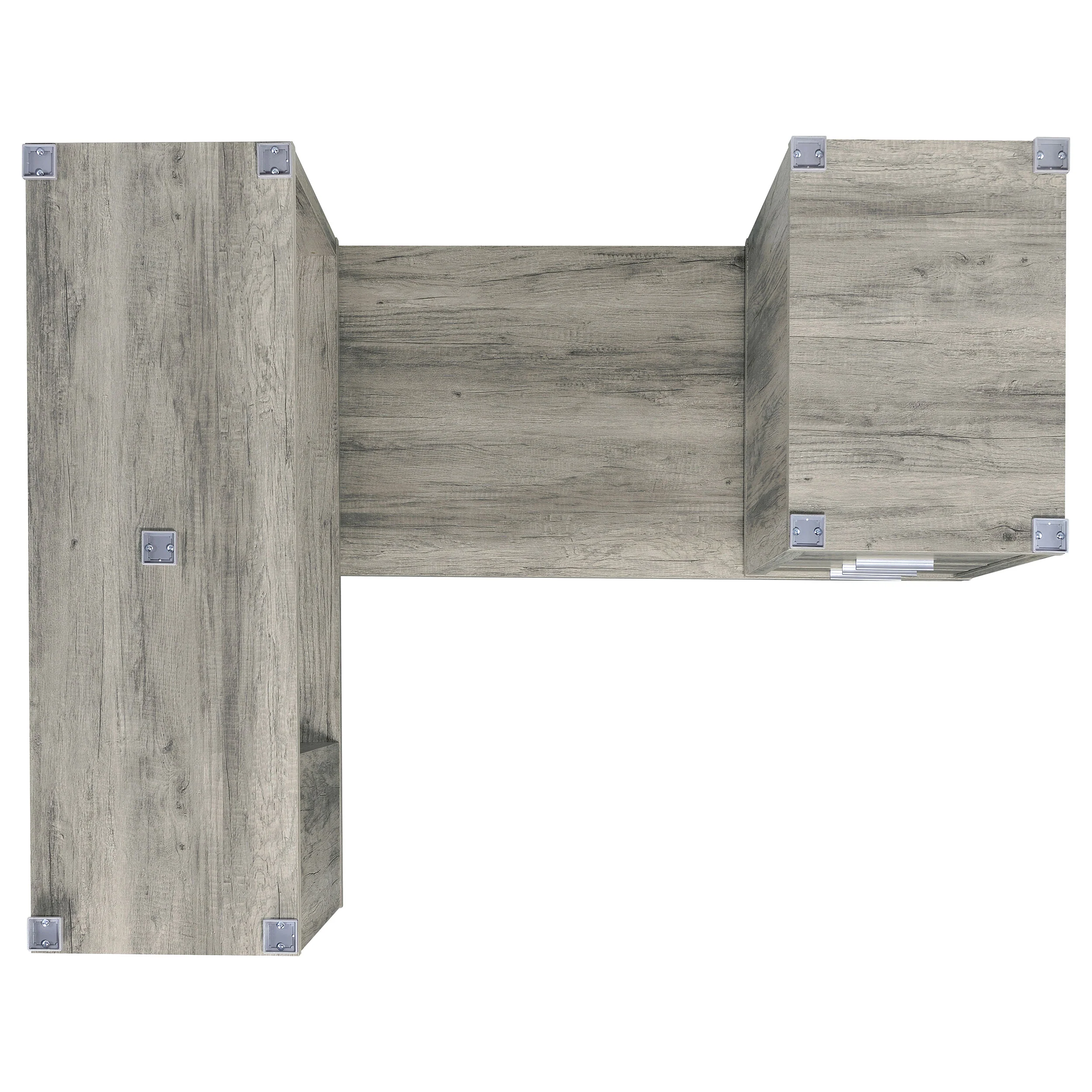 Yvette 60-inch L-Shape Computer Desk Grey Driftwood - Image 13