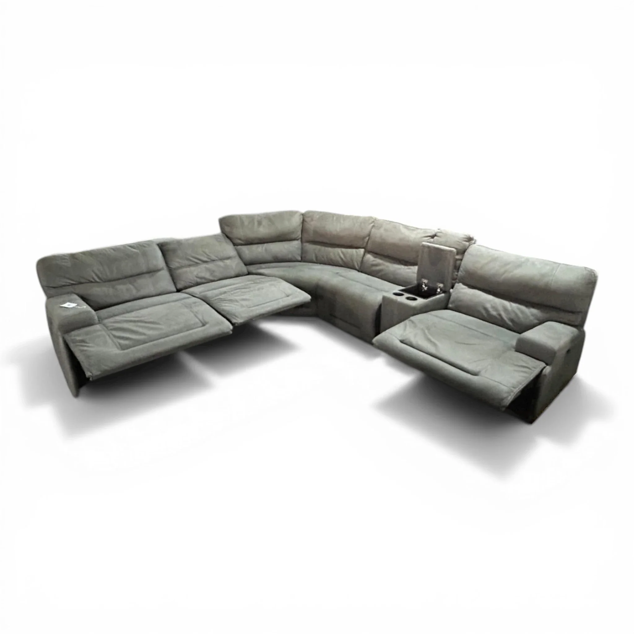 Zakary 6-piece Fabric Power Reclining Sectional with Power Headrests – Gilman Creek Furniture - Image 2