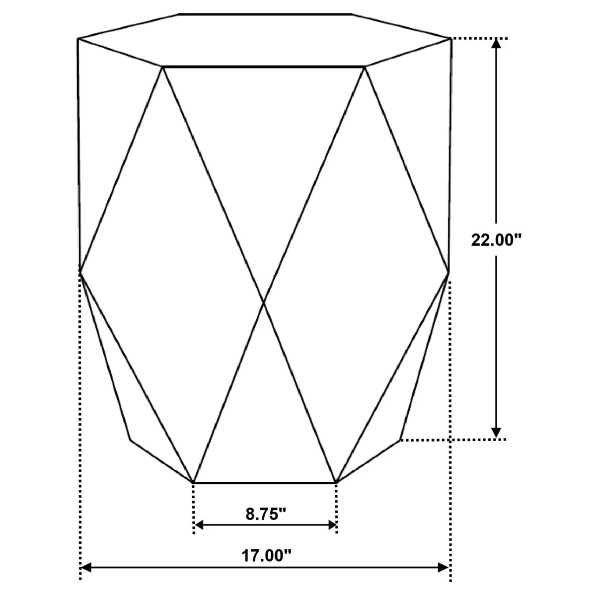 Zalika Hexagonal Solid Mango Wood End Table Natural - Image 6