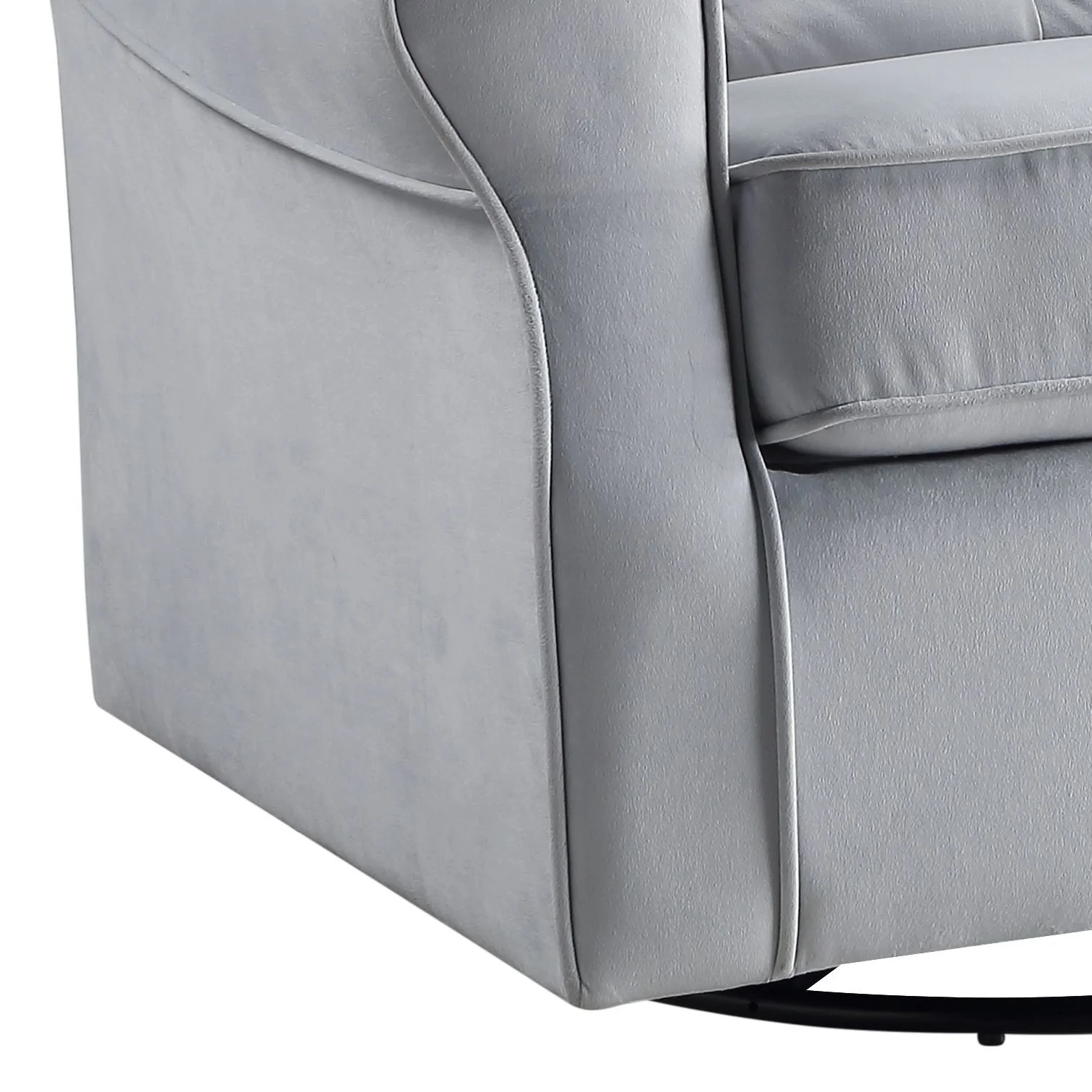 Glider Chair With Swivel - Gray - Image 2