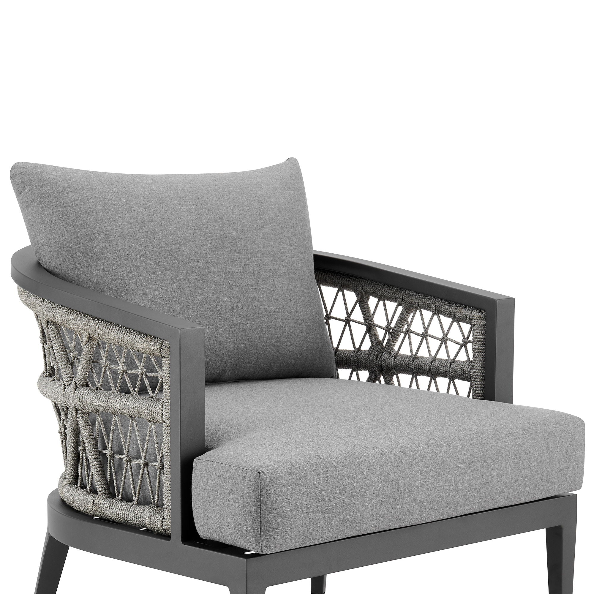 Zella - Outdoor Patio Armchair - Light Gray / Earl Gray - Image 9