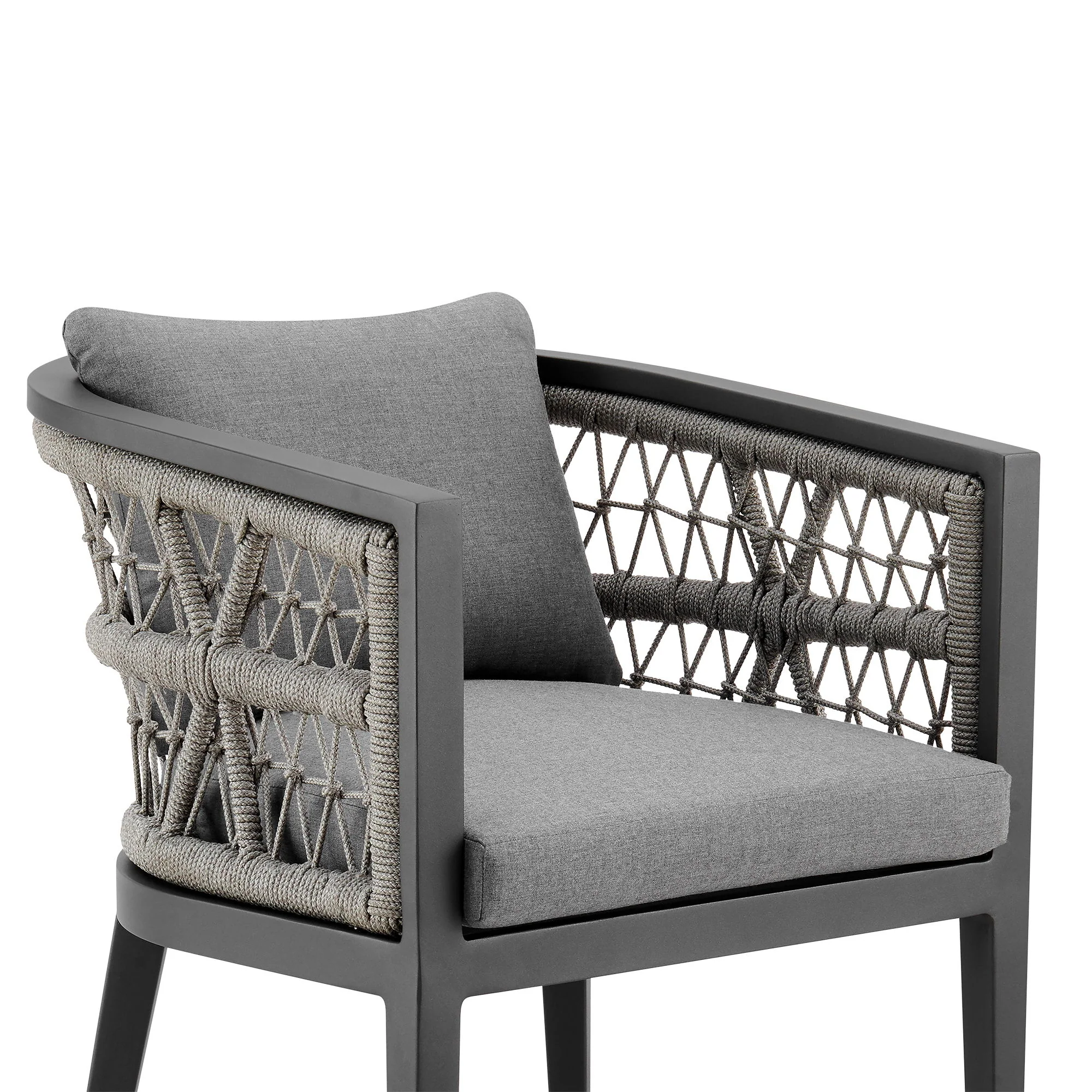 Zella - Outdoor Patio Dining Chair (Set of 2) - Light Gray / Earl Gray - Image 5