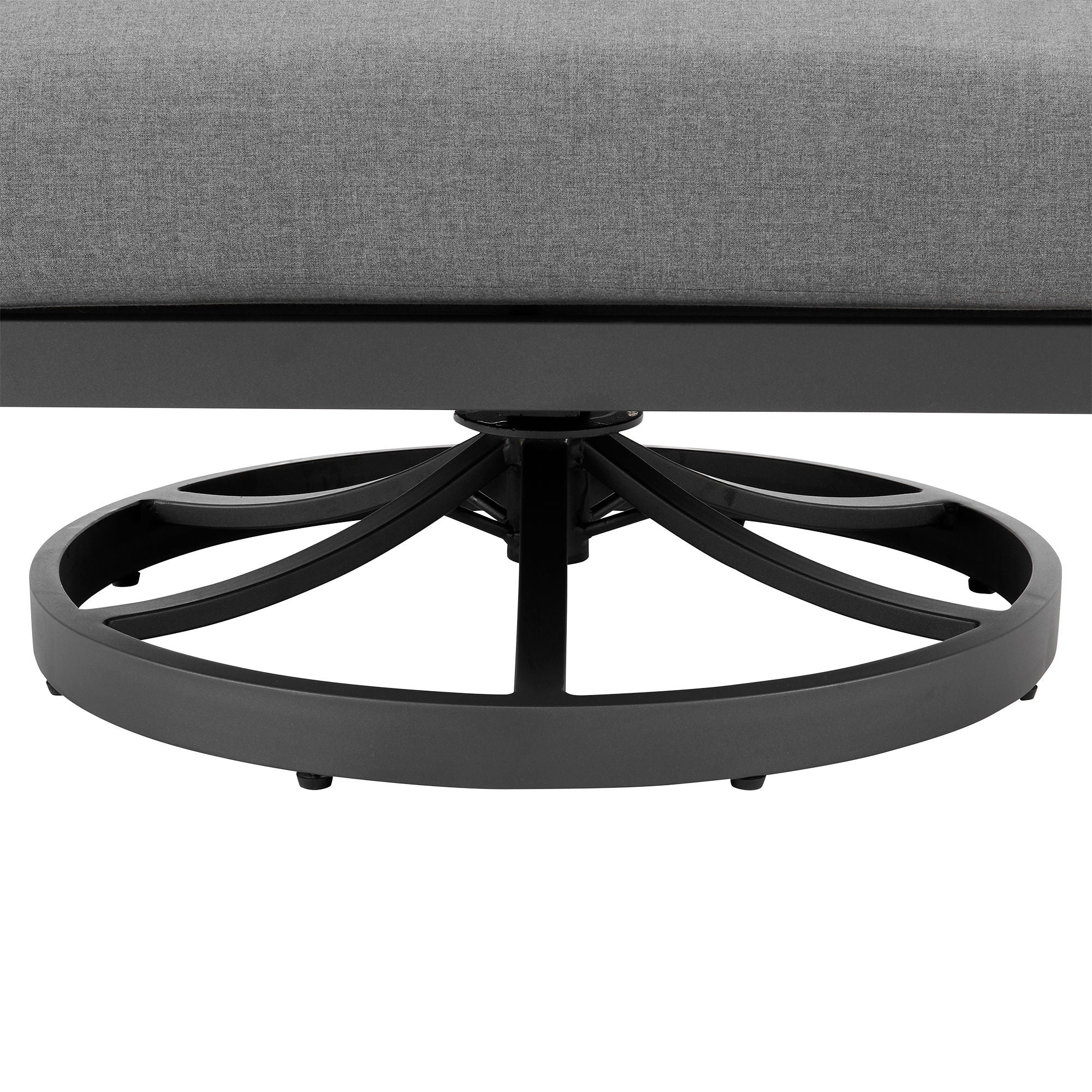 Zella - Outdoor Patio Swivel Armchair - Light Gray / Earl Gray - Image 9