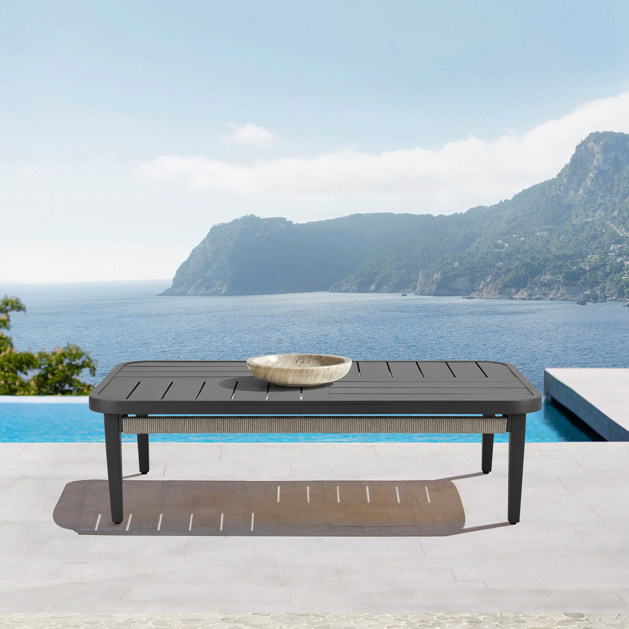 Zella - Rectangular Coffee Table - Charcoal / Light Gray - Image 2