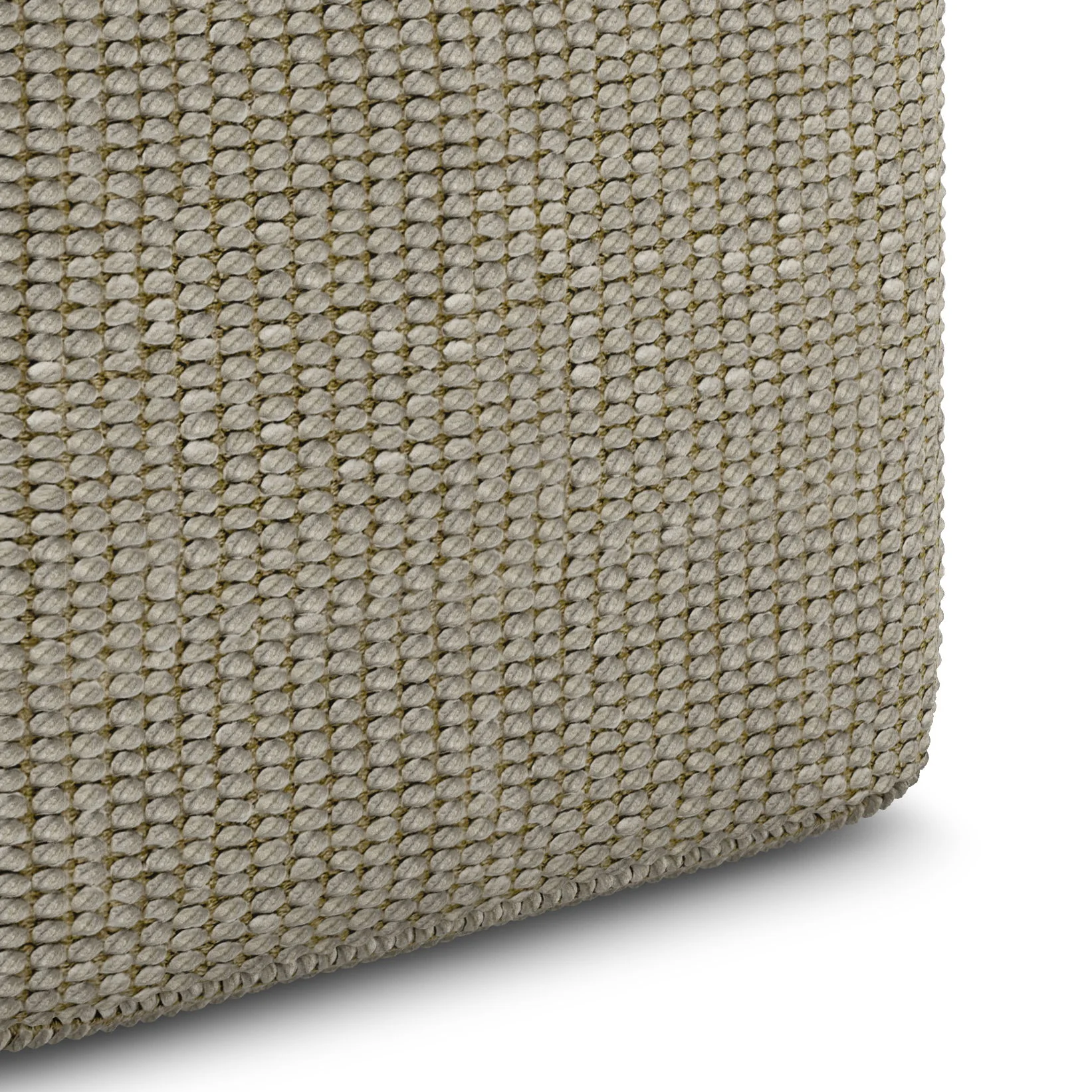 Zelma - Square Woven Outdoor / Indoor Pouf - Cream / Natural - Image 6