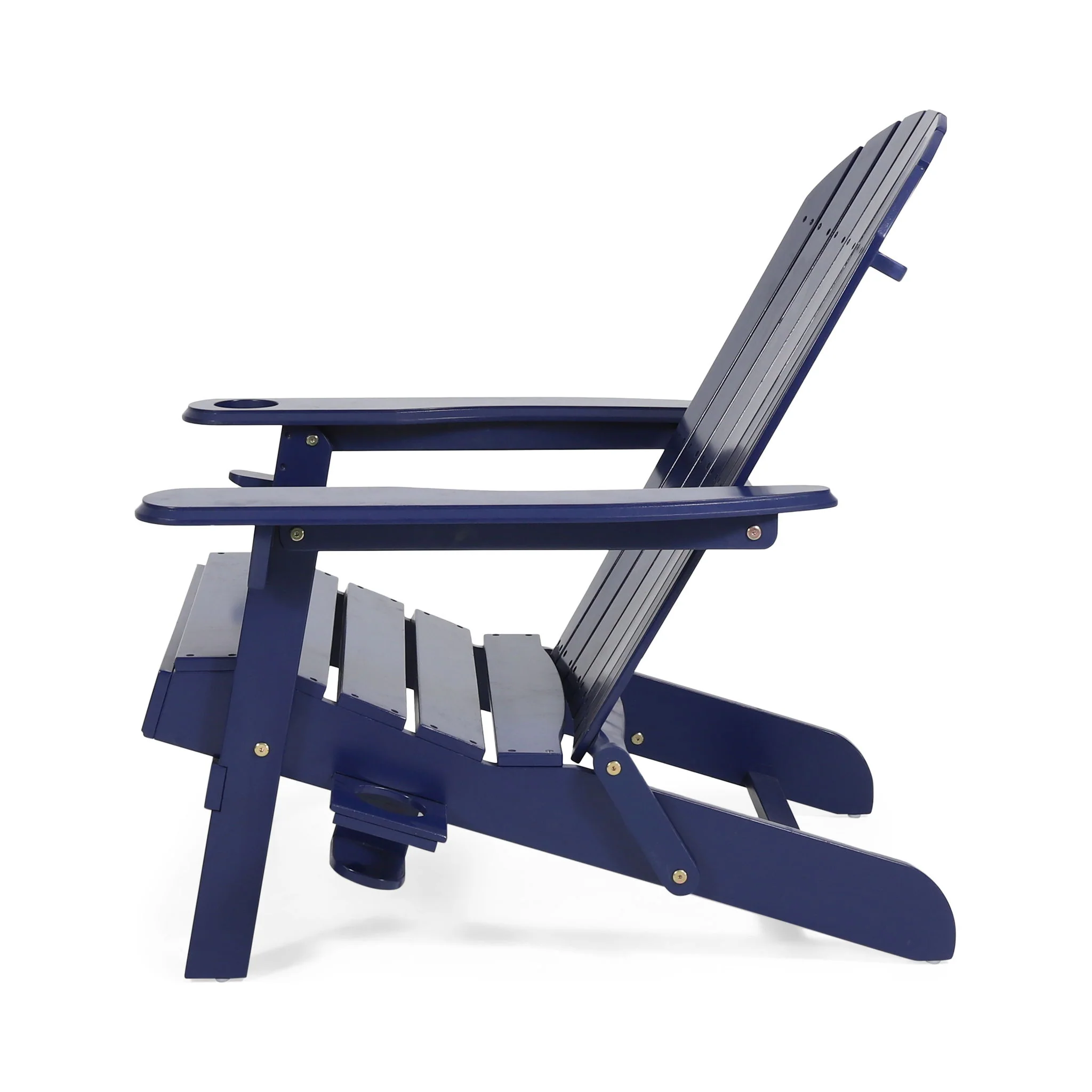 Zenithia - Outdoor Foldable Adirondack Chair With 2 Cup Holders - Image 9