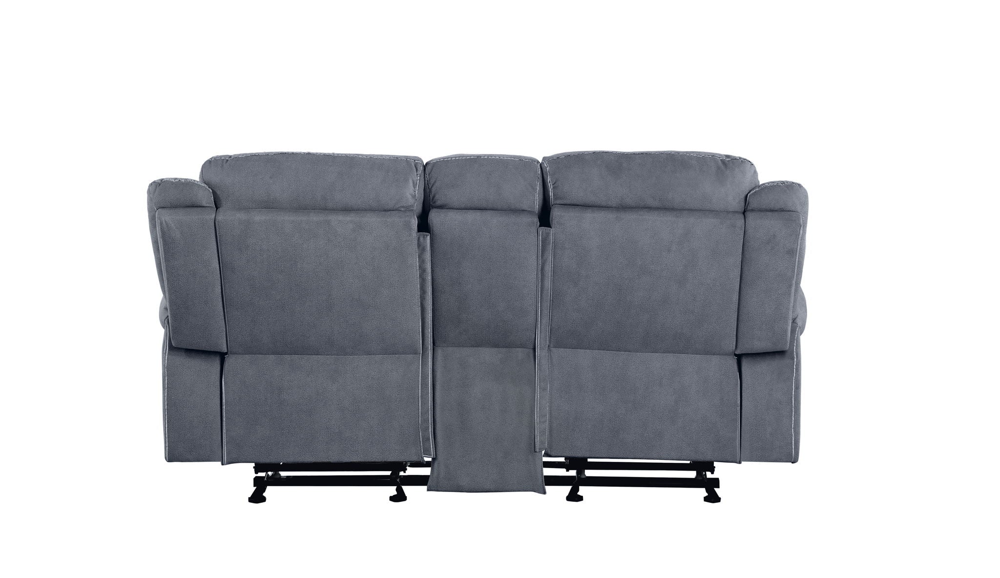 Zubaida - Two Tone Recliner Loveseat With USB Port Console - Image 11