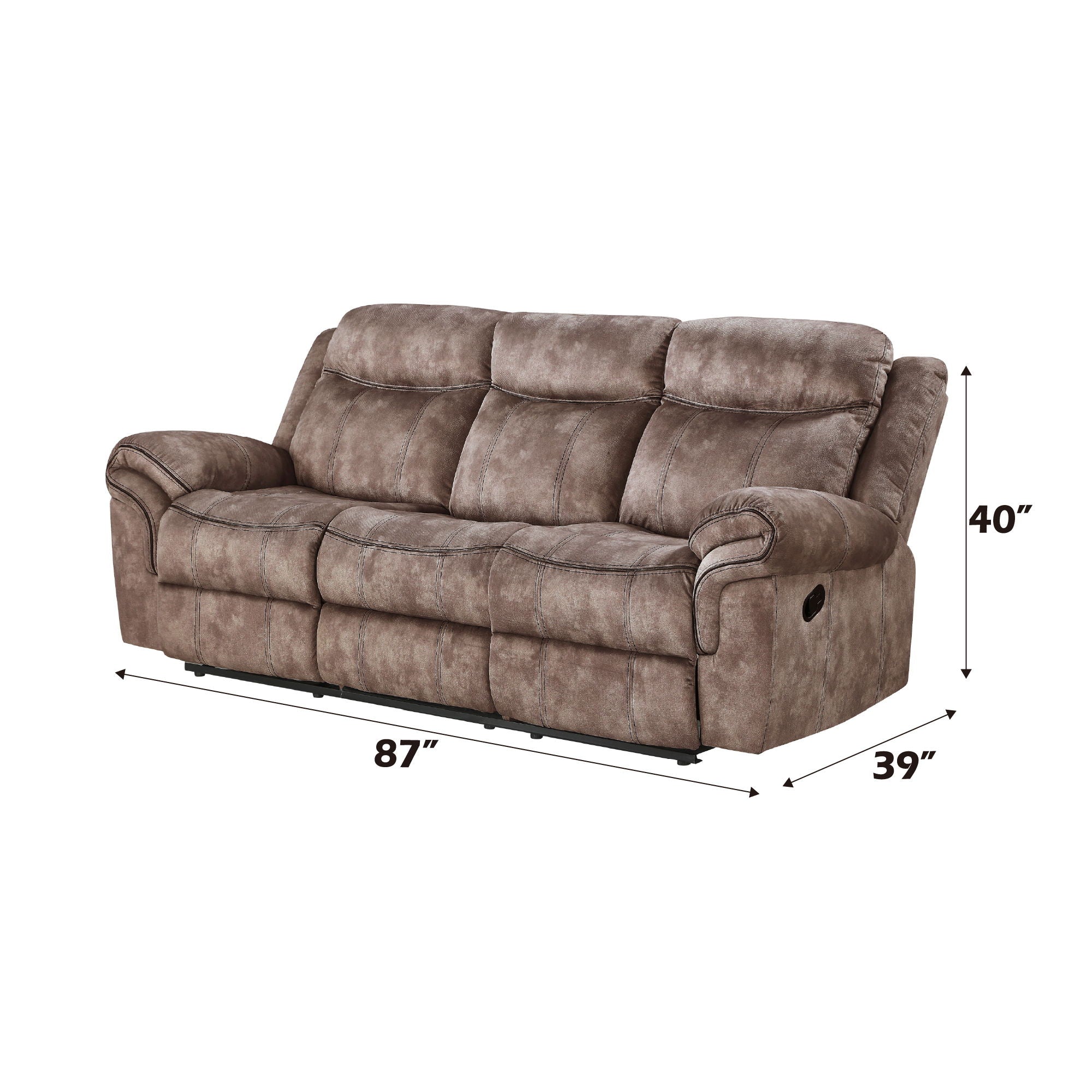 Zubaida - Two Tone Recliner Sofa With USB Port Drop Down Table - Image 18